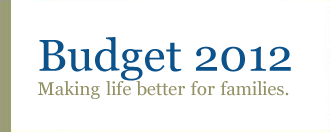 Budget 2012, Making life better for families