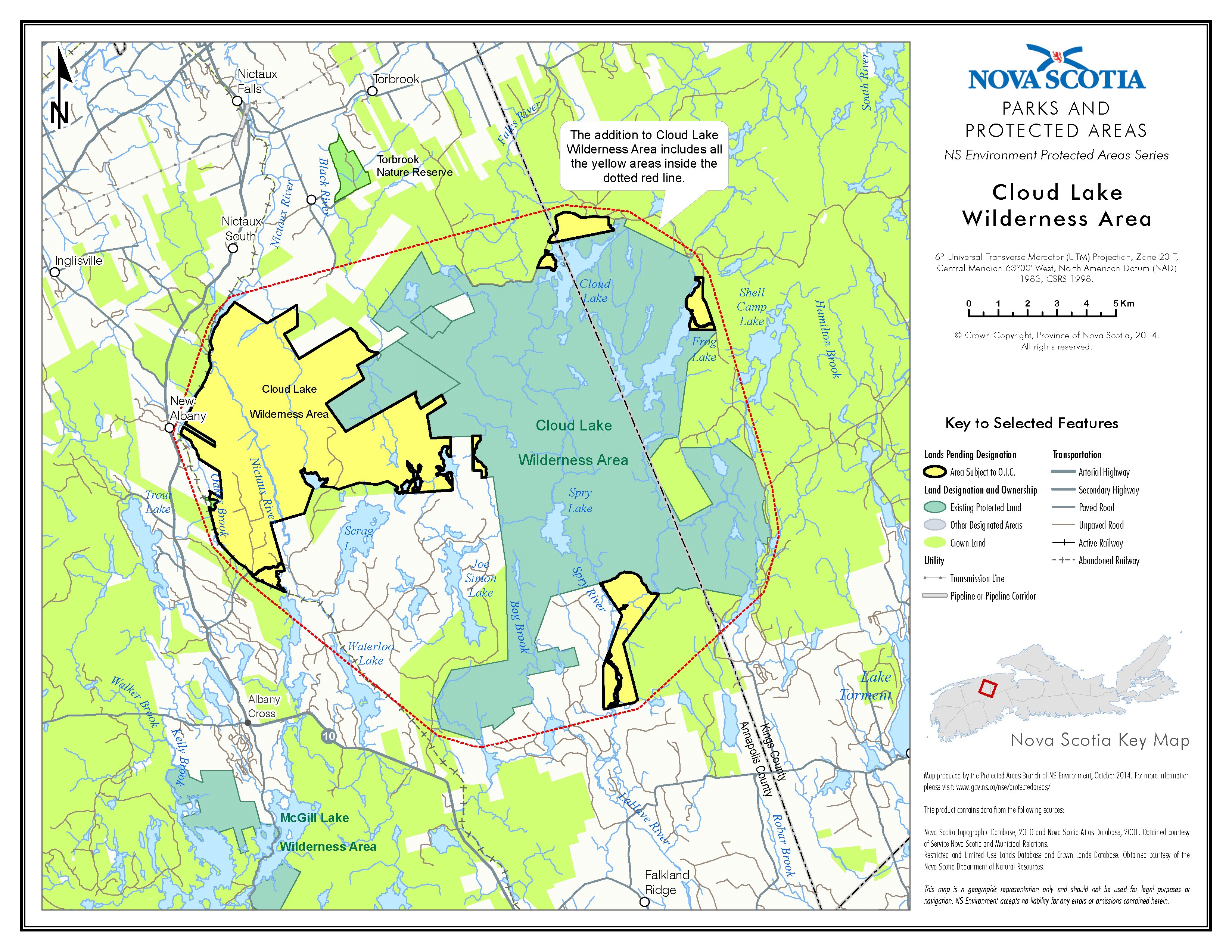 Map of 2015 addition to Cloud Lake Wilderness Area