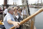 Premier  Darrell Dexter hosted his fellow premiers and leaders of national Aboriginal organizations for a sail around Lunenburg Harbour on the tall ship Amistad.