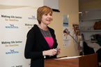Michelle LeDrew, director, Women's and Newborn Health Program at the IWK Health Centre, discusses the new kiosks.
