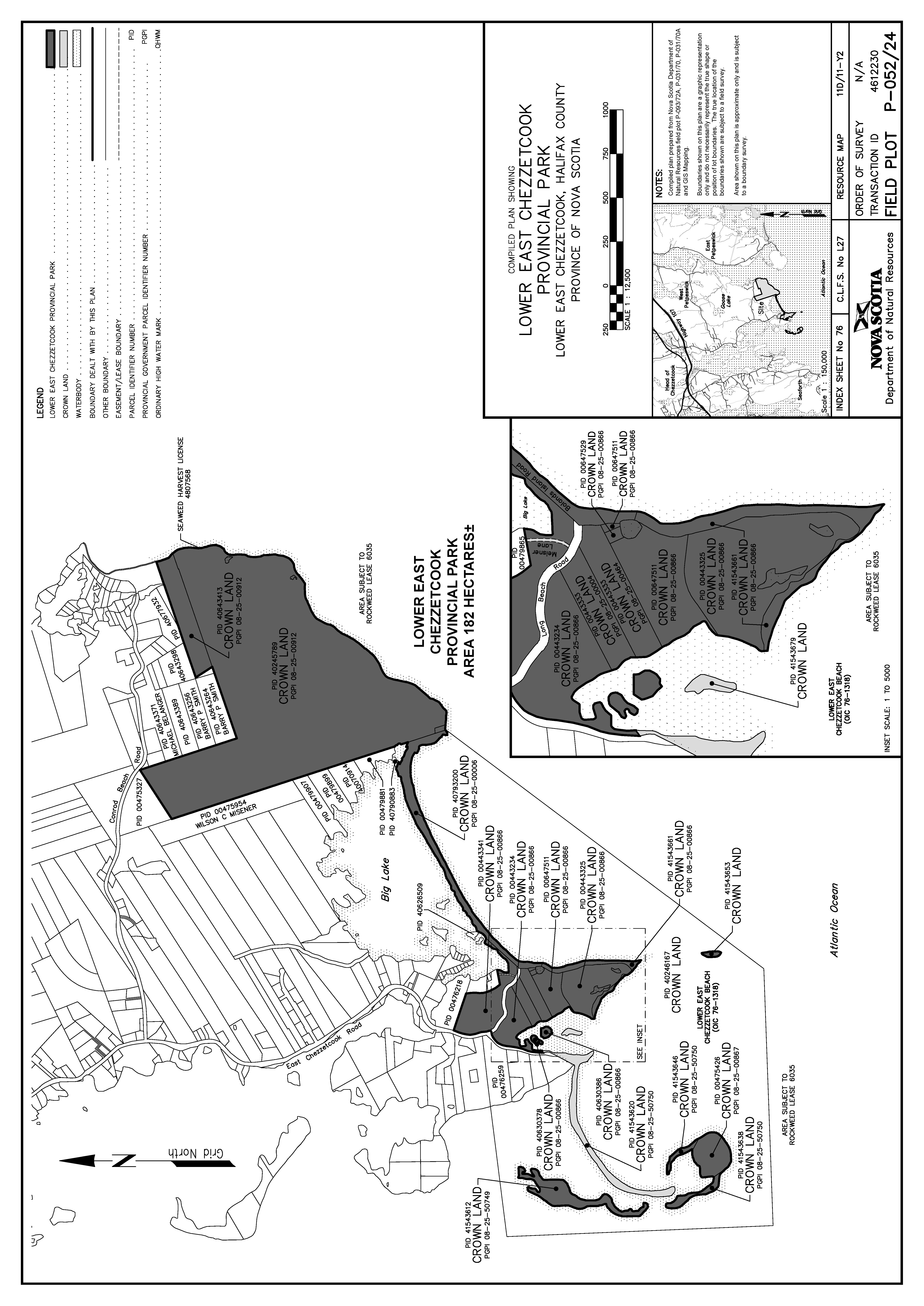 Graphic showing map of Lower East Chezzetcook Provincial Park