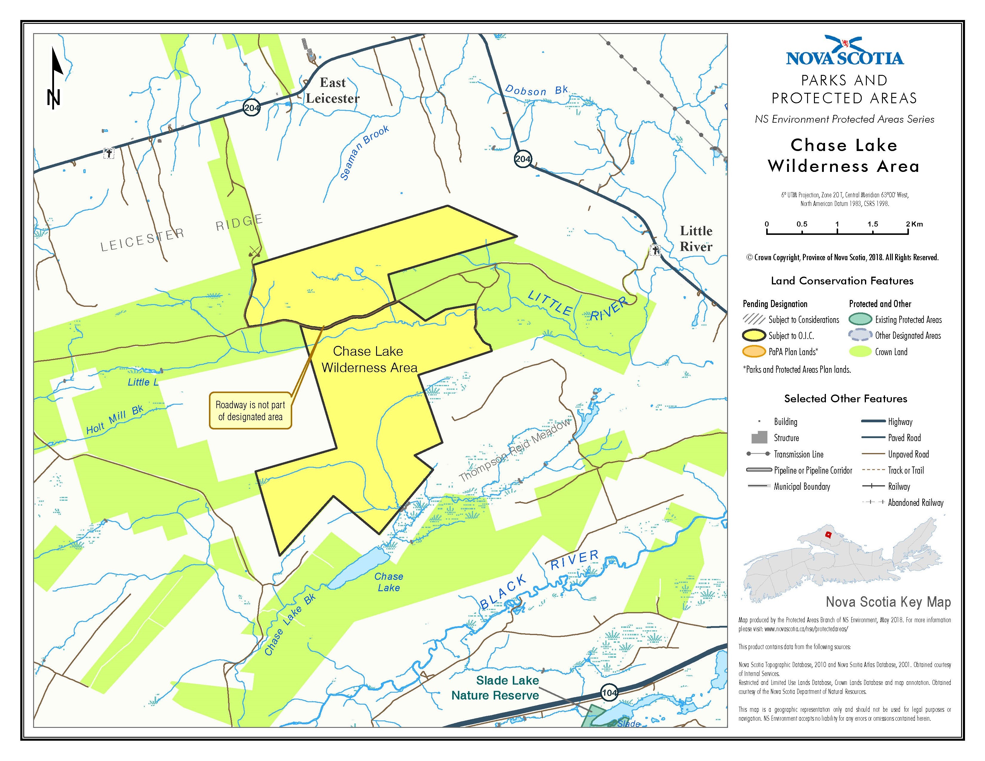 Map Showing Approximate Boundaries of Chase Lake Wilderness Area