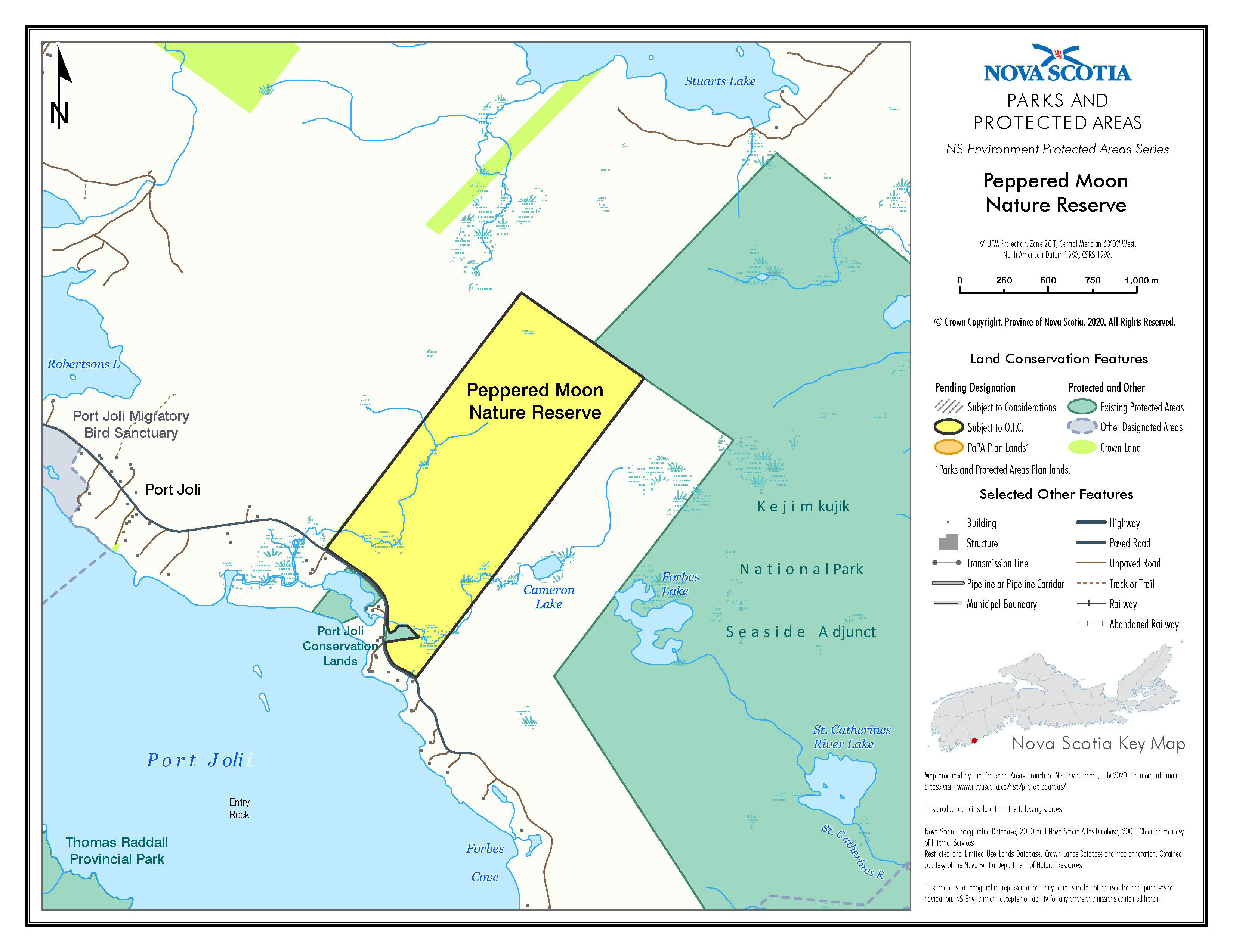 Appendix B - Map of Peppered Moon Nature Reserve (N.S. Reg. 157/2020)