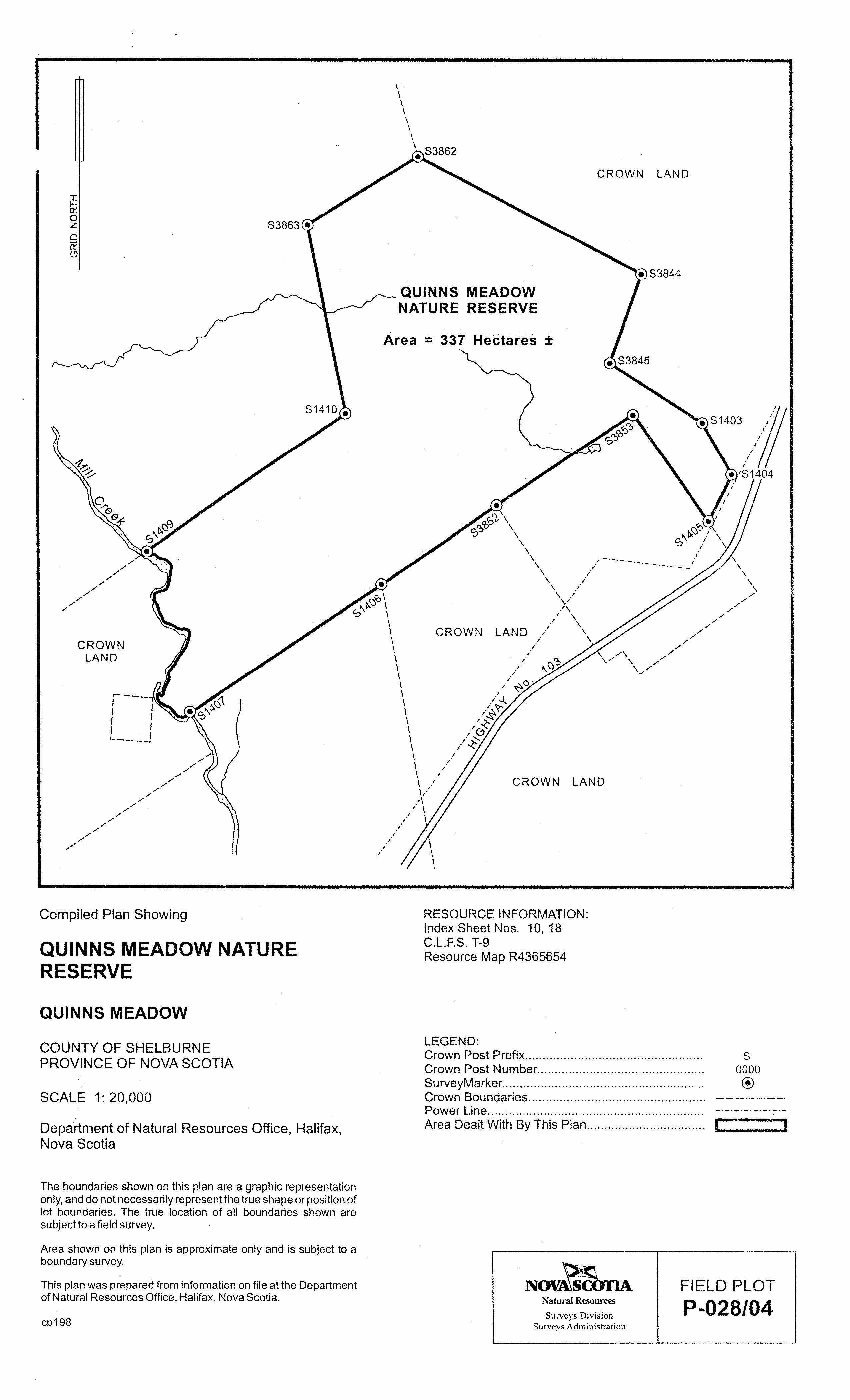 Map of Quinns Meadow Nature Reserve (Appendix B)