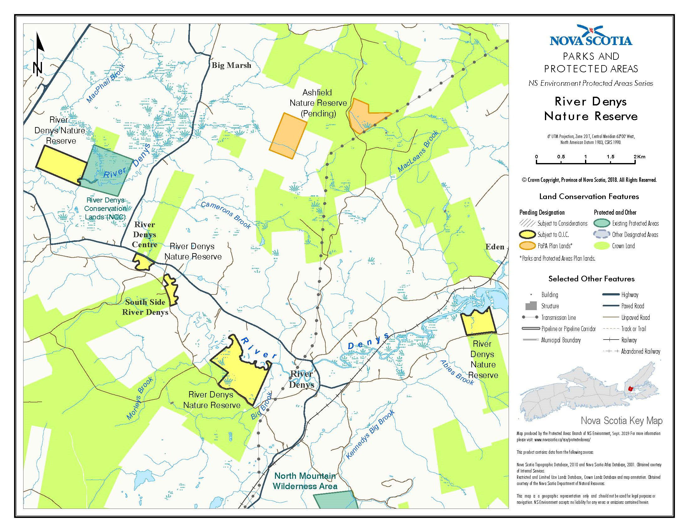 Appendix B - Map of River Denys Nature Reserve (N.S. Reg. 159/2019)