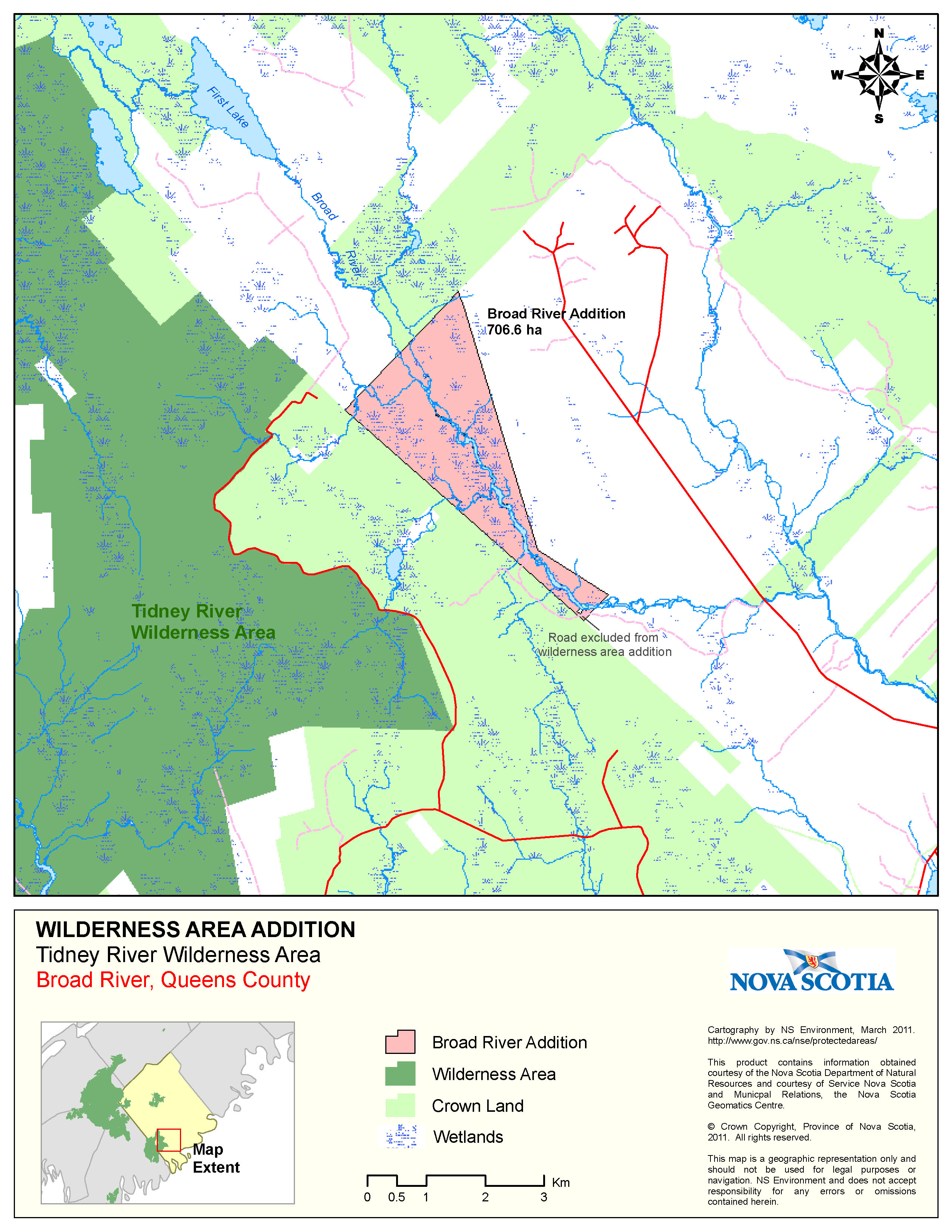 Approximate Boundaries of Crown Land at Broad River, Queens County