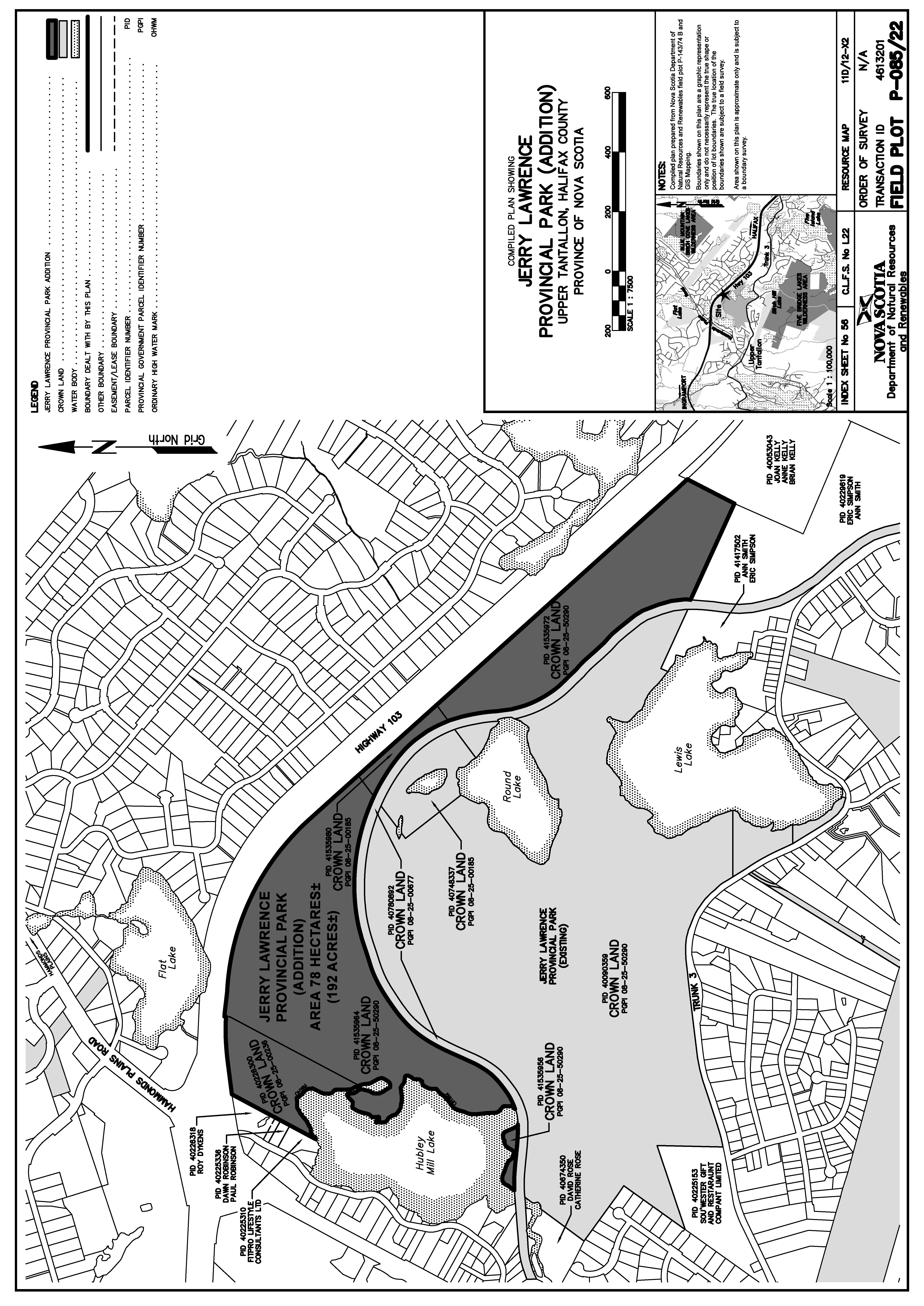 Graphic showing map of the addition to Jerry Lawrence Provincial Park