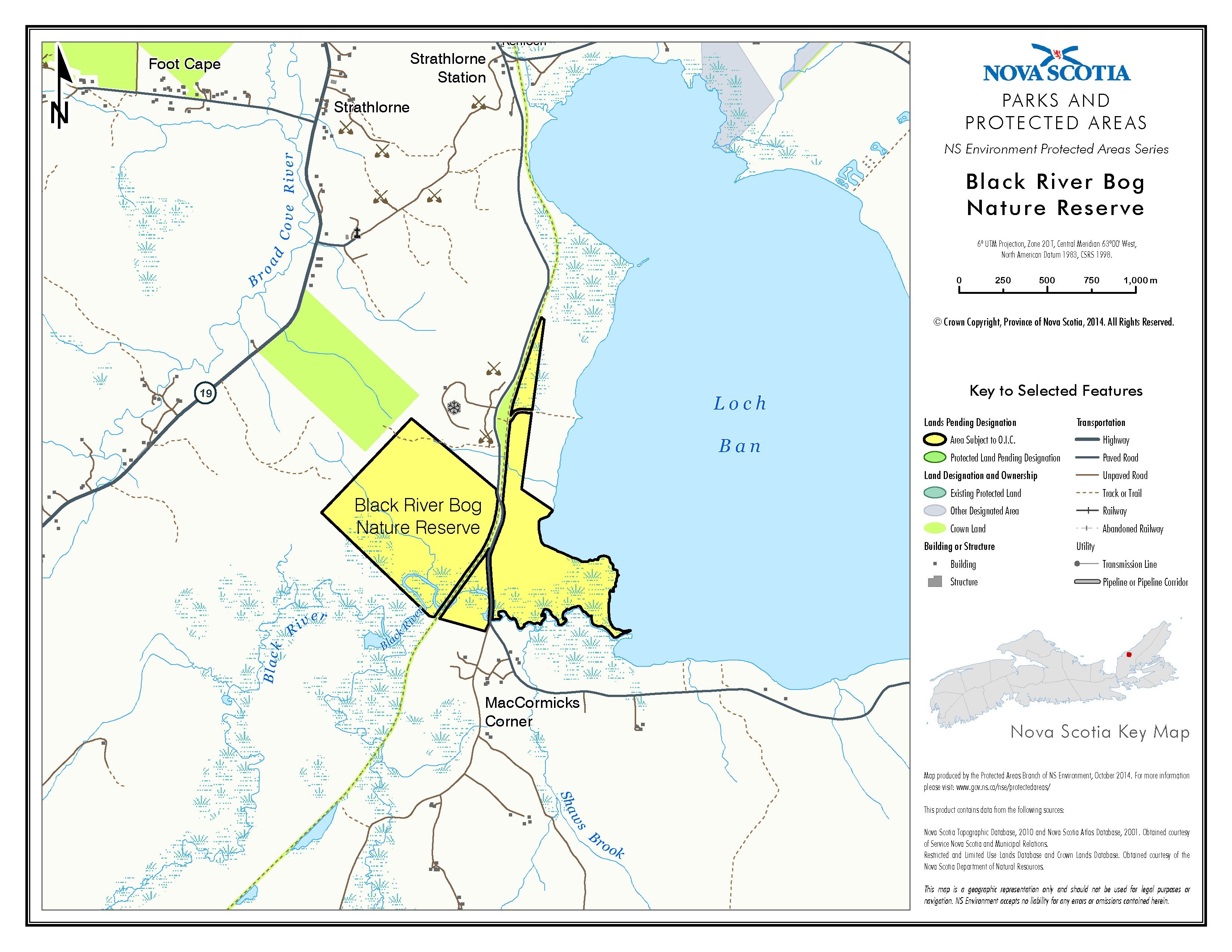 Map of Black River Bog Nature Reserve