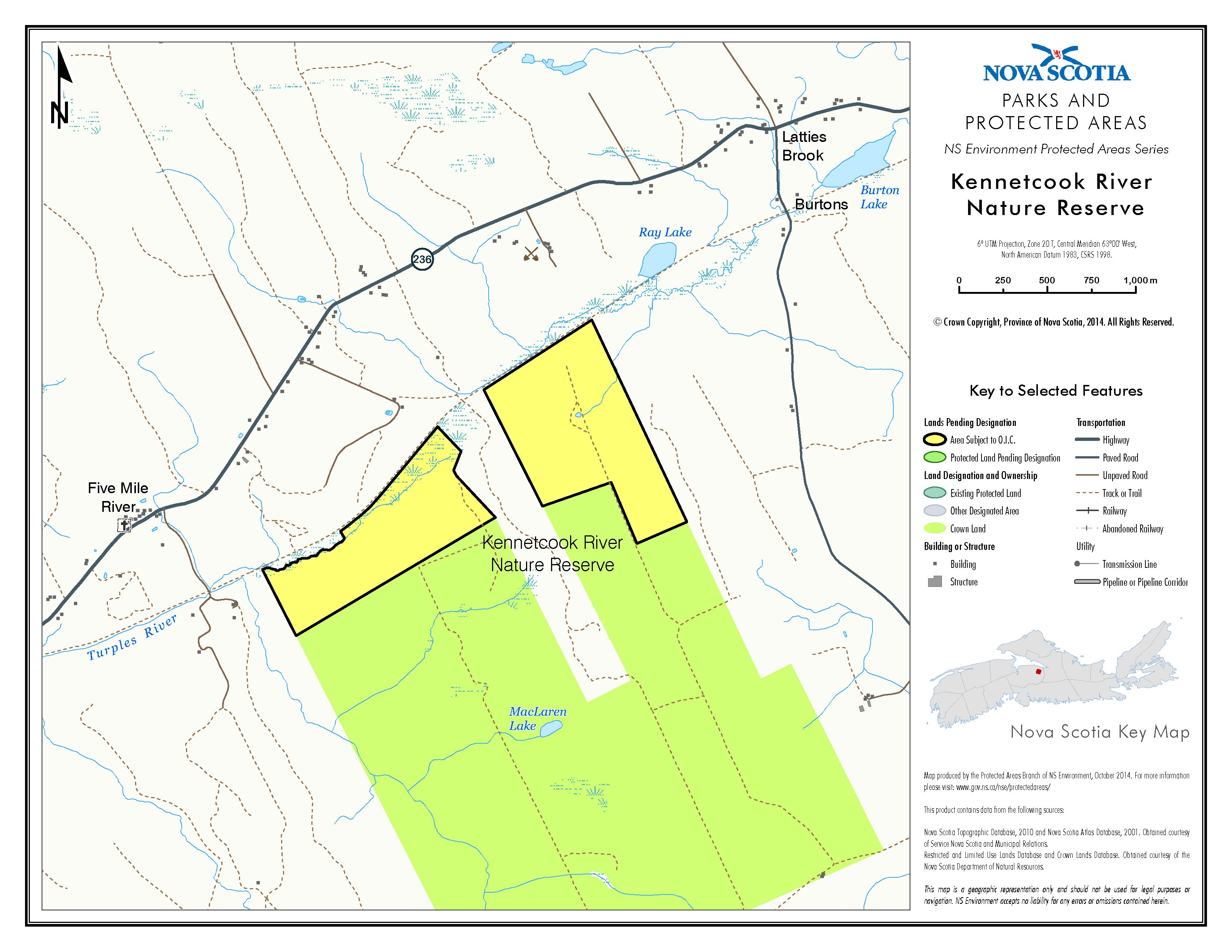 Map of Kennetcook River Nature Reserve