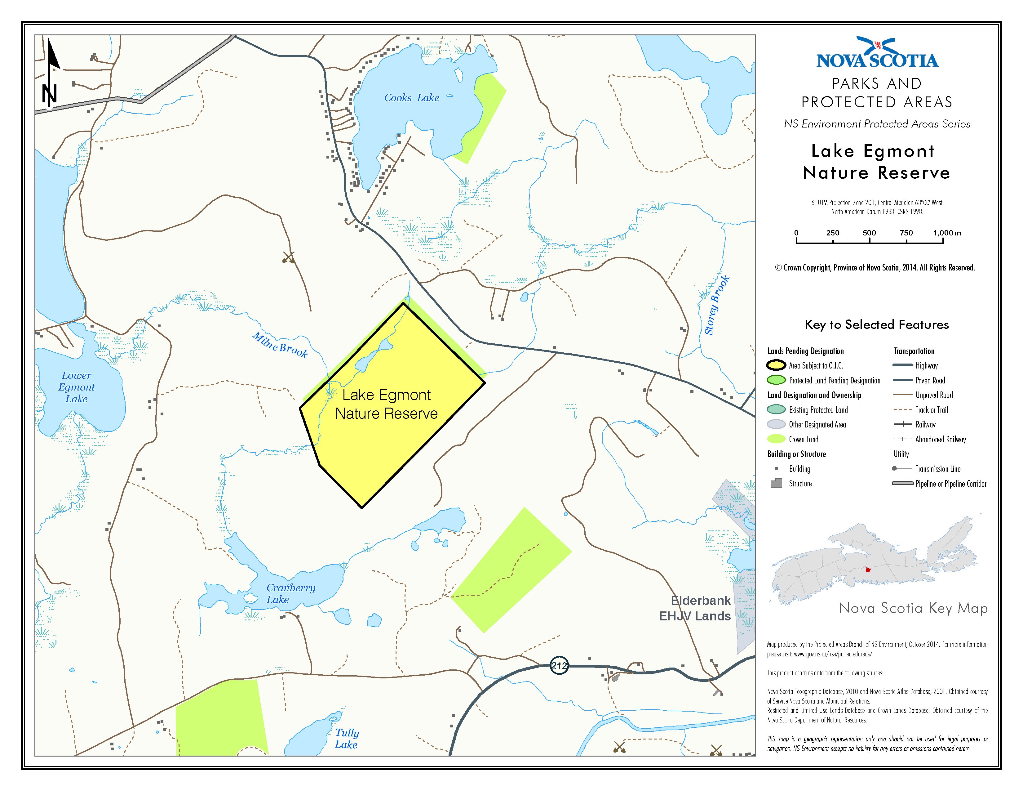 Map of Lake Egmont Nature Reserve