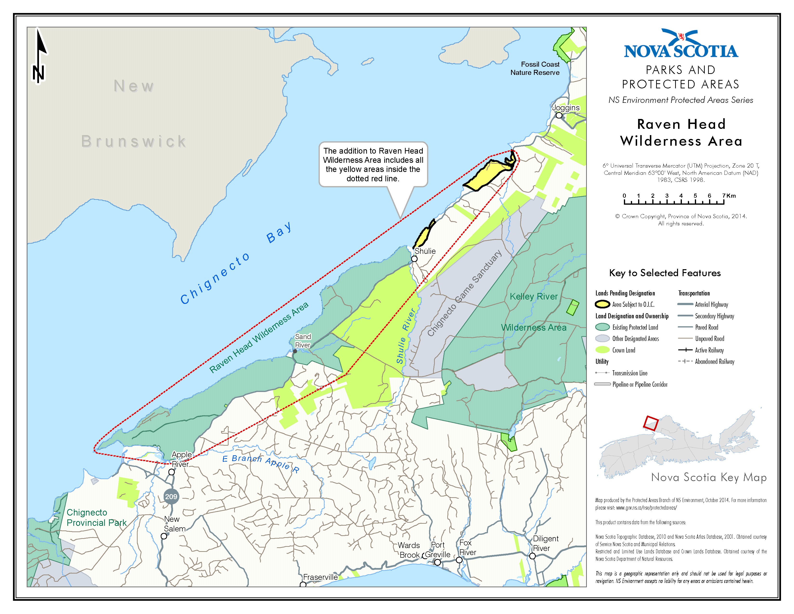 Map of 2015 addition to Raven Head Wilderness Area