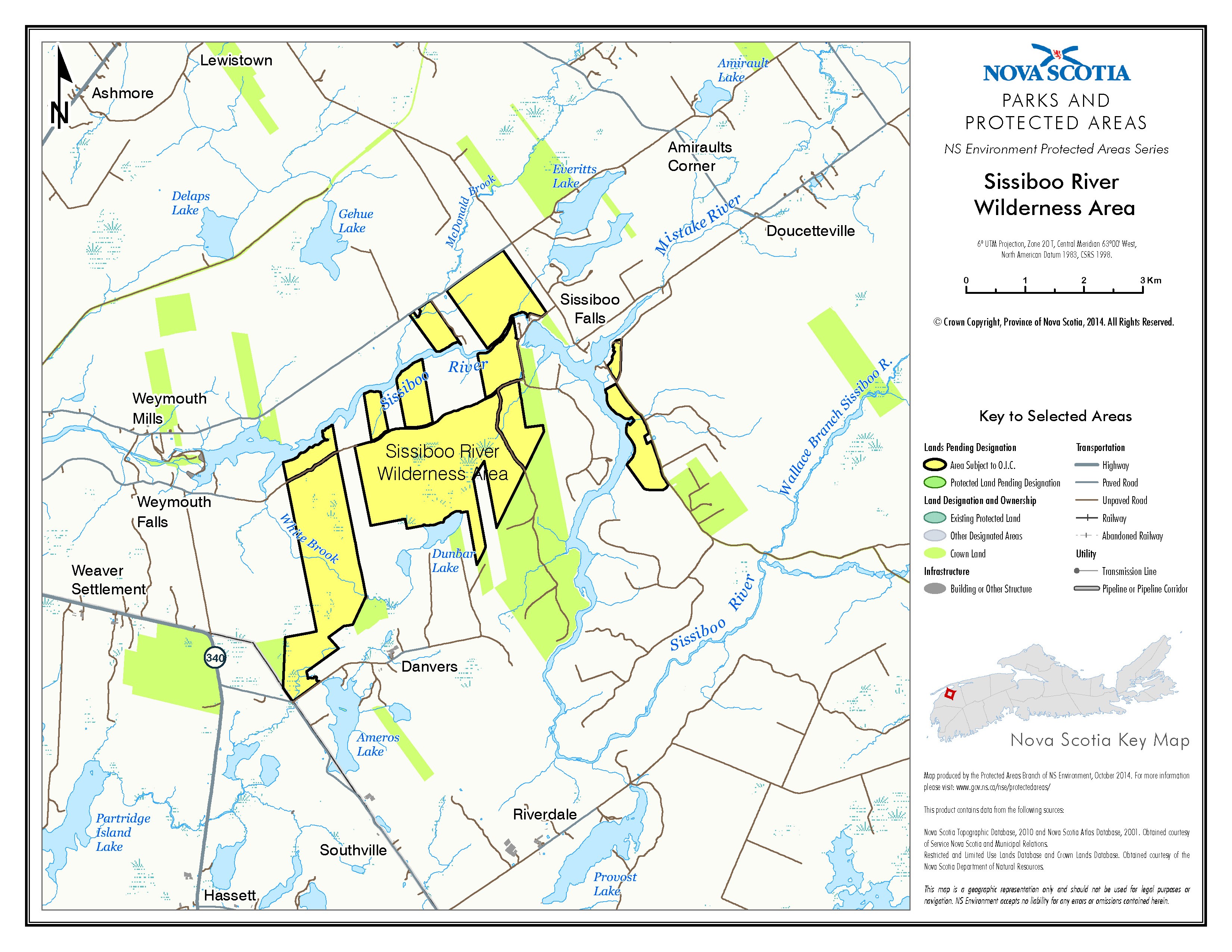 Map of Sissiboo River Wilderness Area