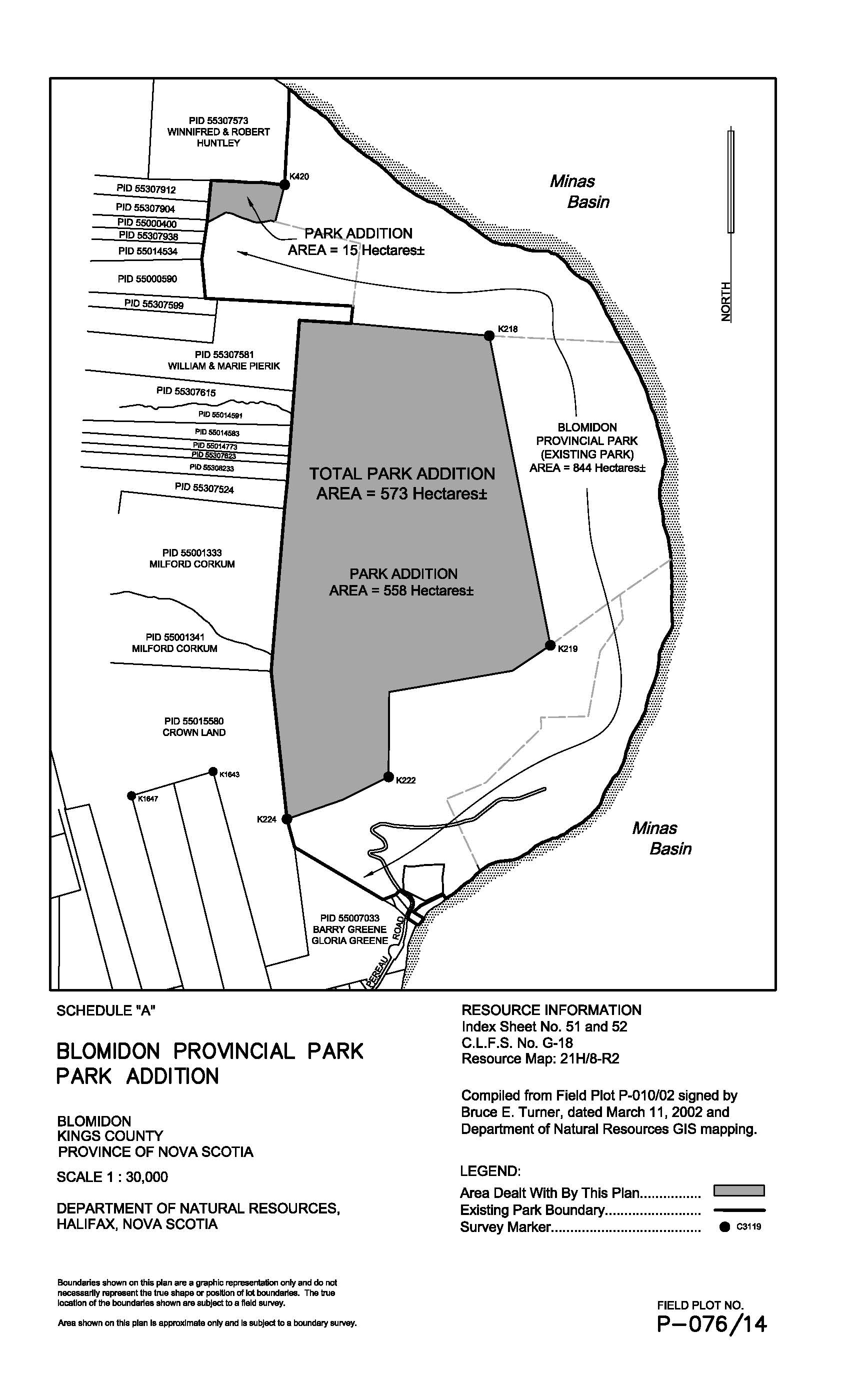 Addition to Blomidon Provincial Park