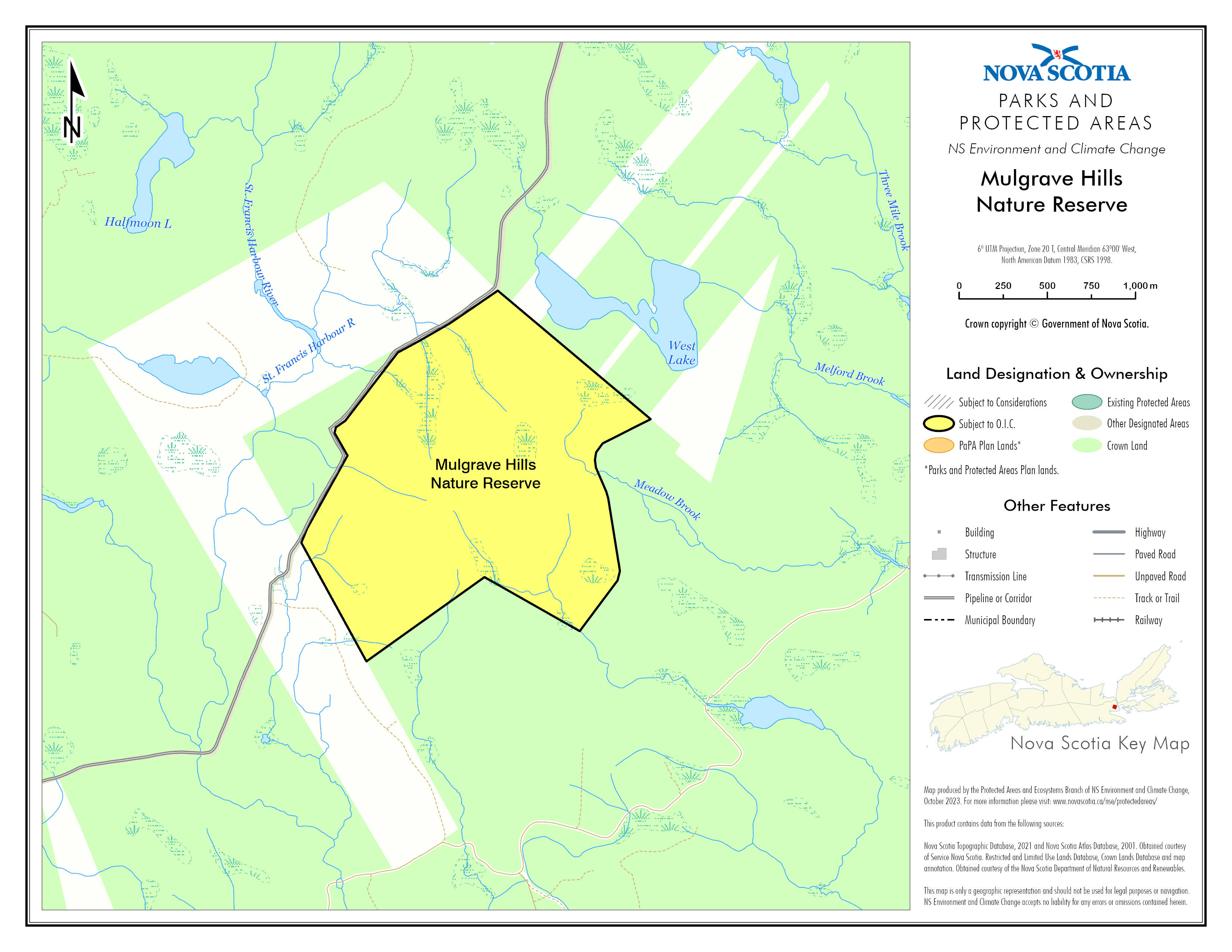 Map Showing Approximate Boundaries of Mulgrave Hills Nature Reserve