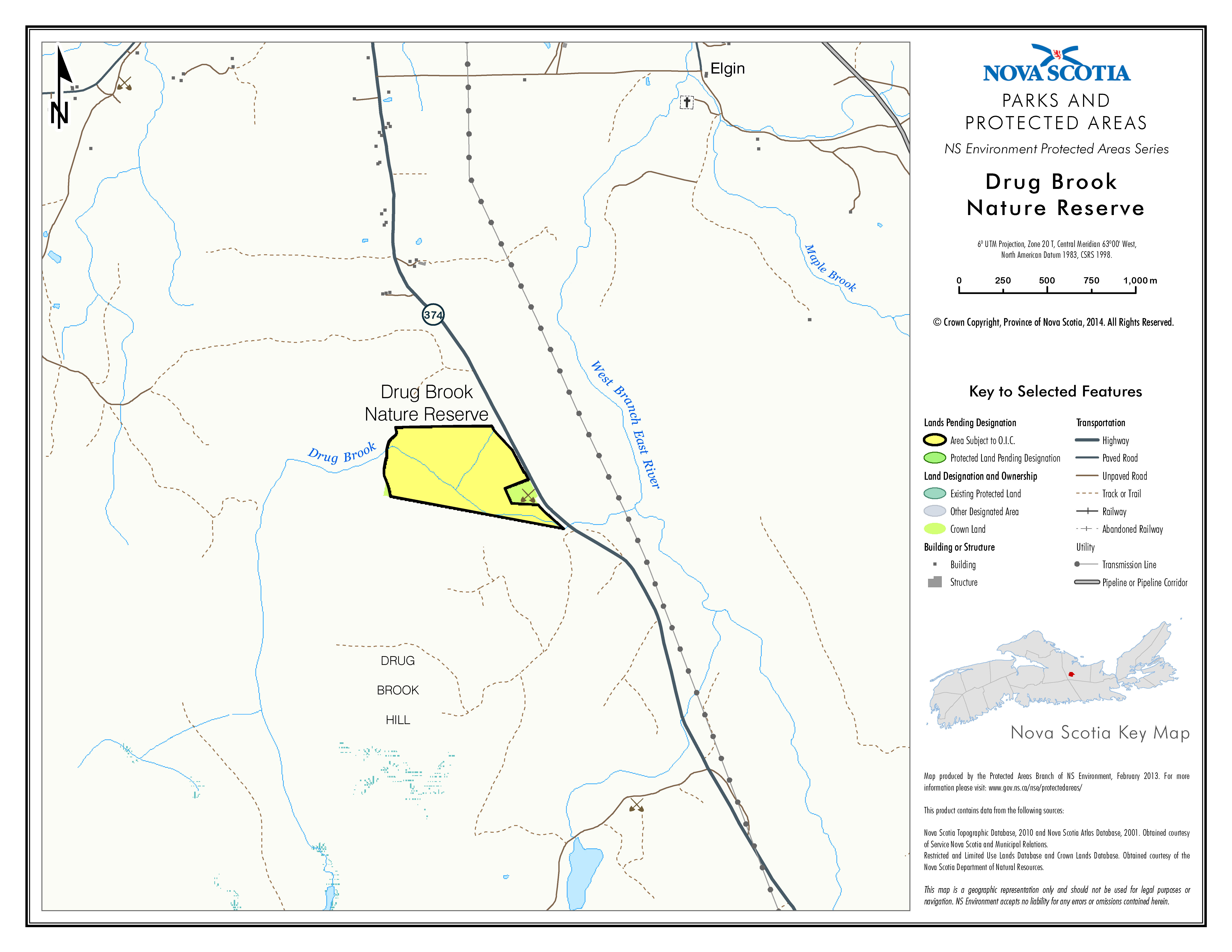 Map of Drug Brook Nature Reserve