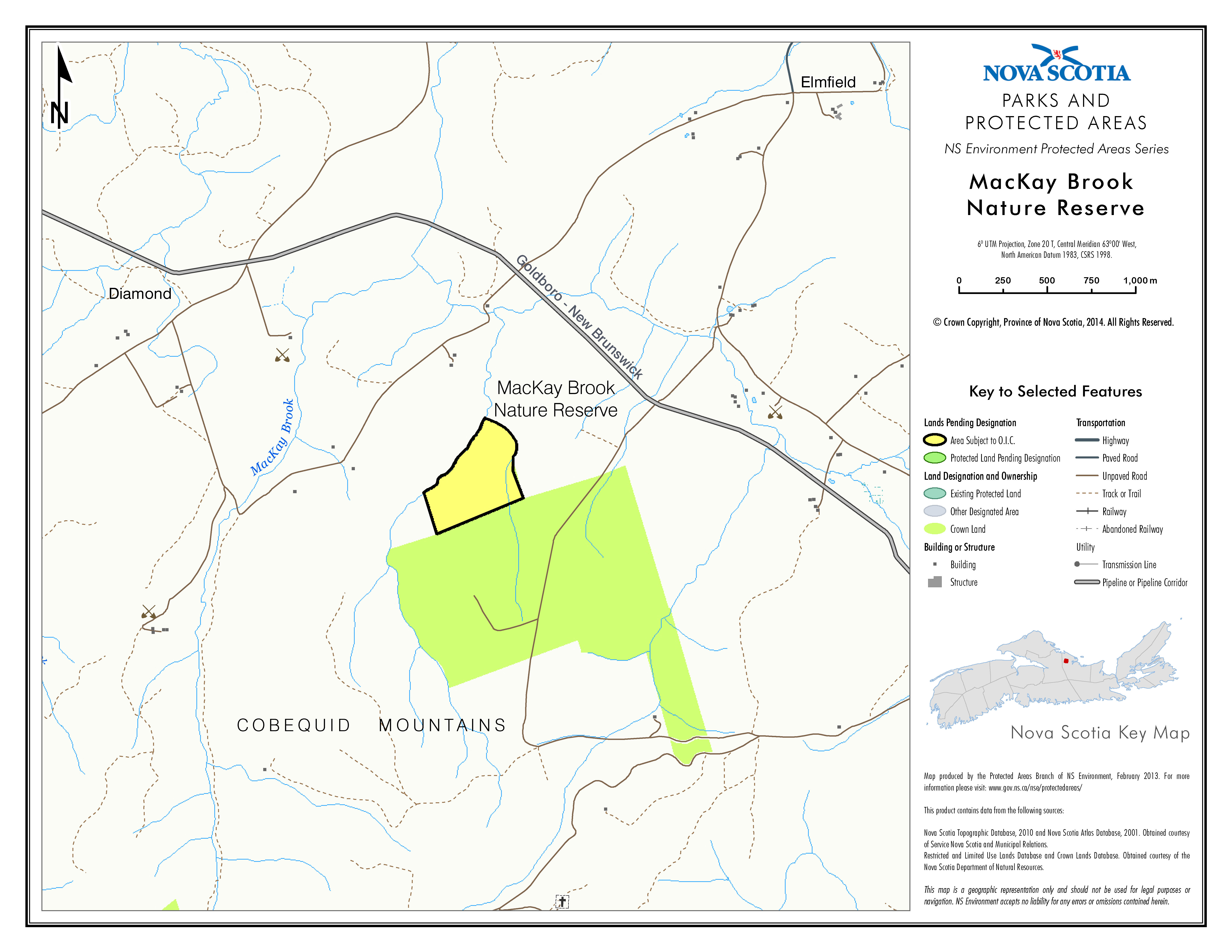 Map of MacKay Brook Nature Reserve