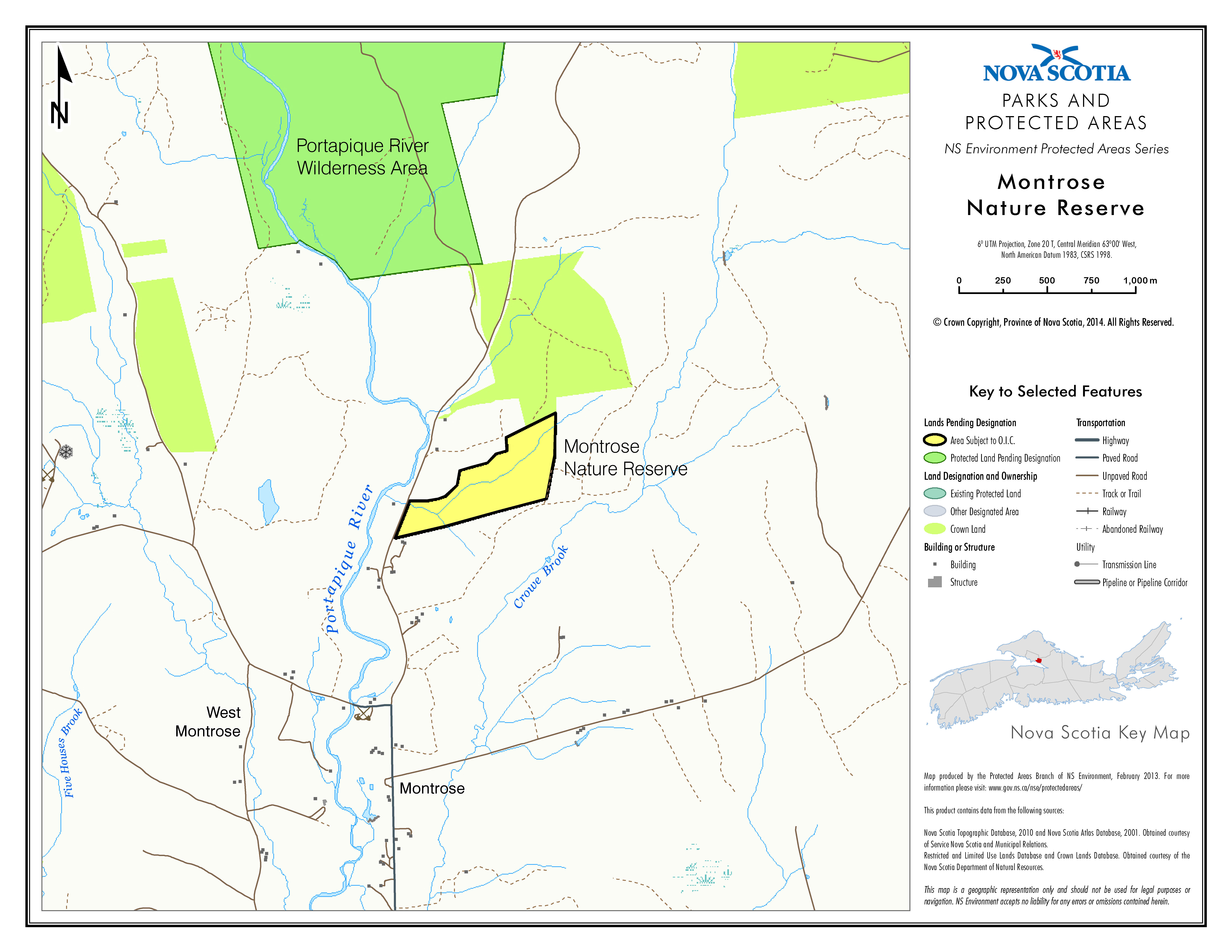 Map of Montrose Nature Reserve