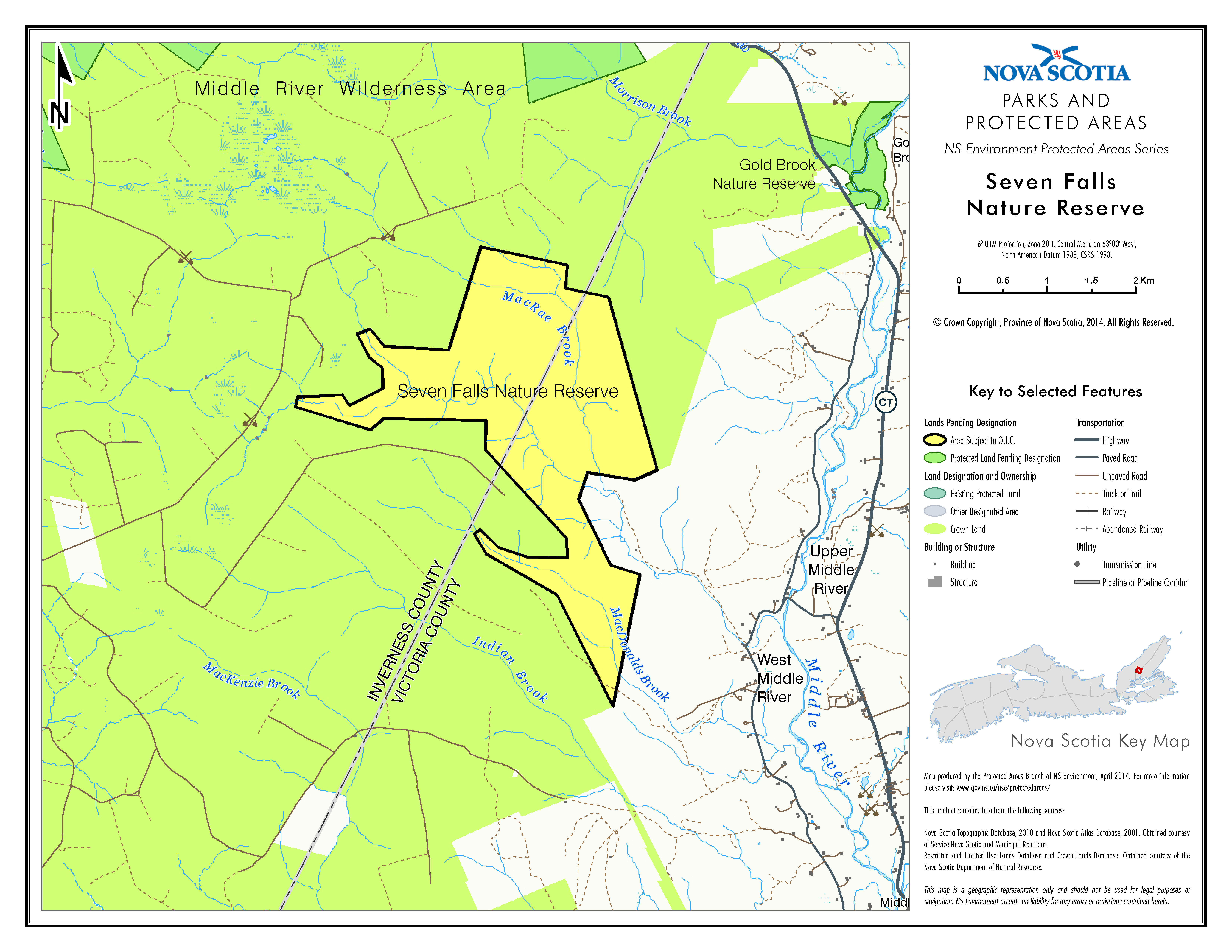 Map of Seven Falls Nature Reserve