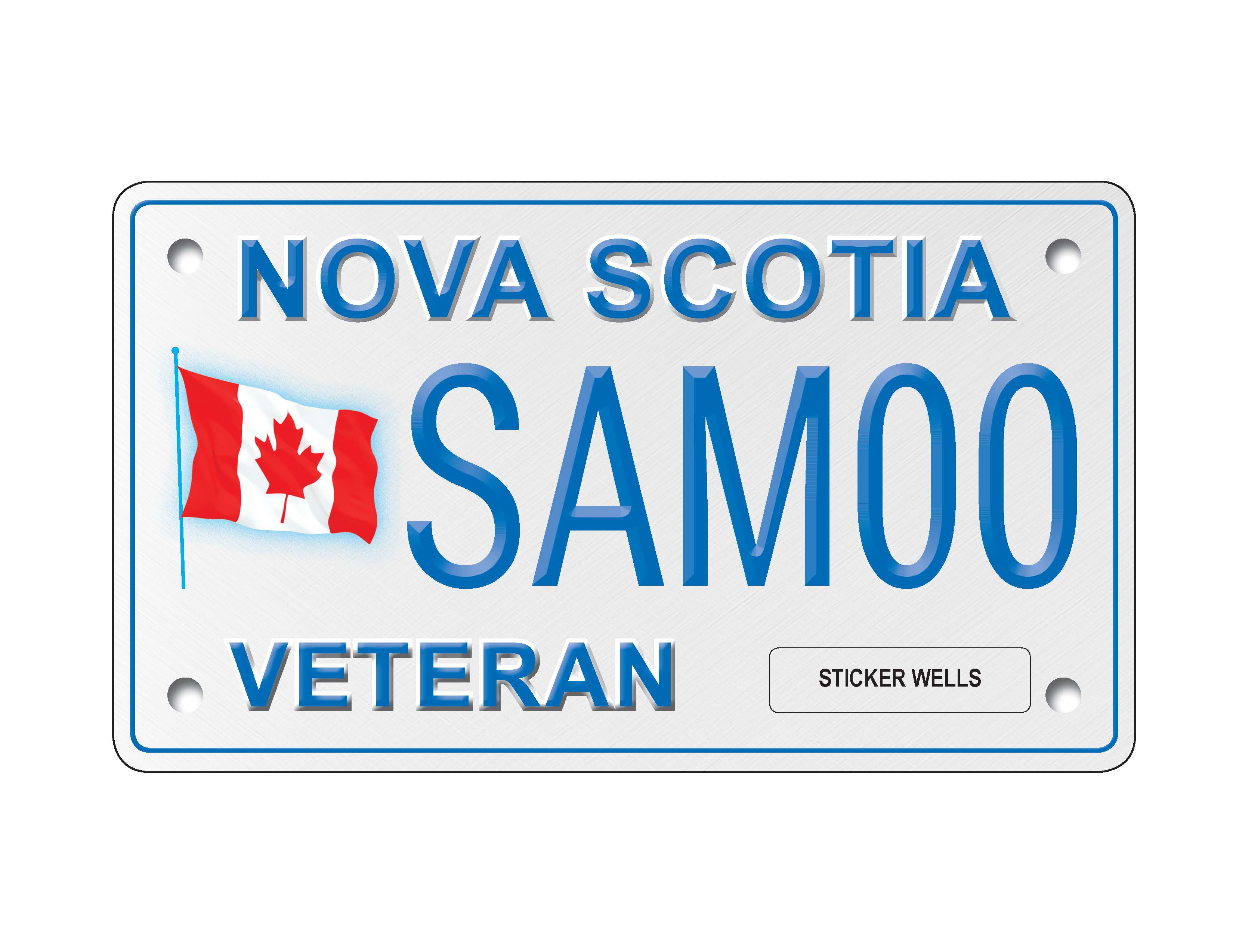 Graphic showing a veteran’s number plate for a motorcycle