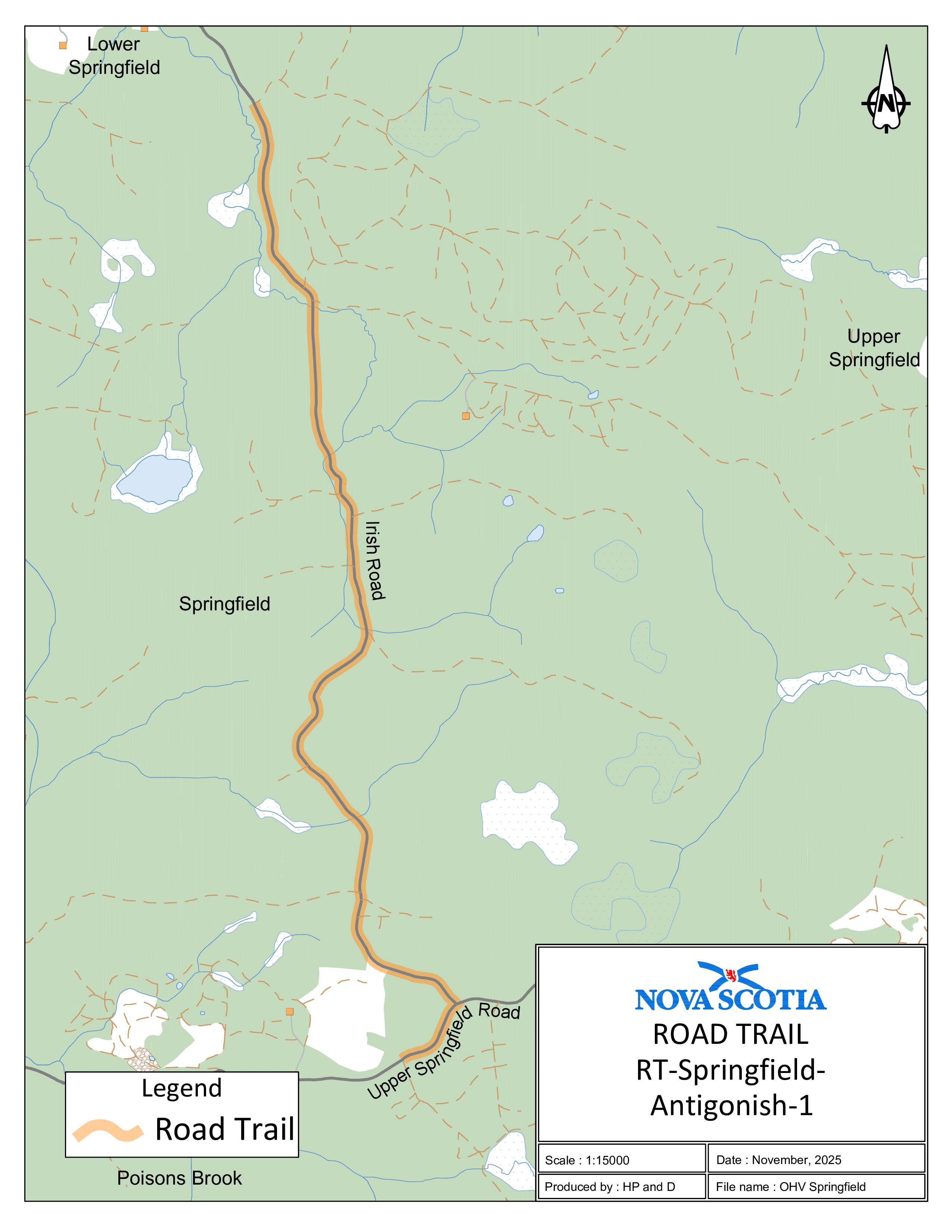 Graphic showing map of Springfield, Antigonish County