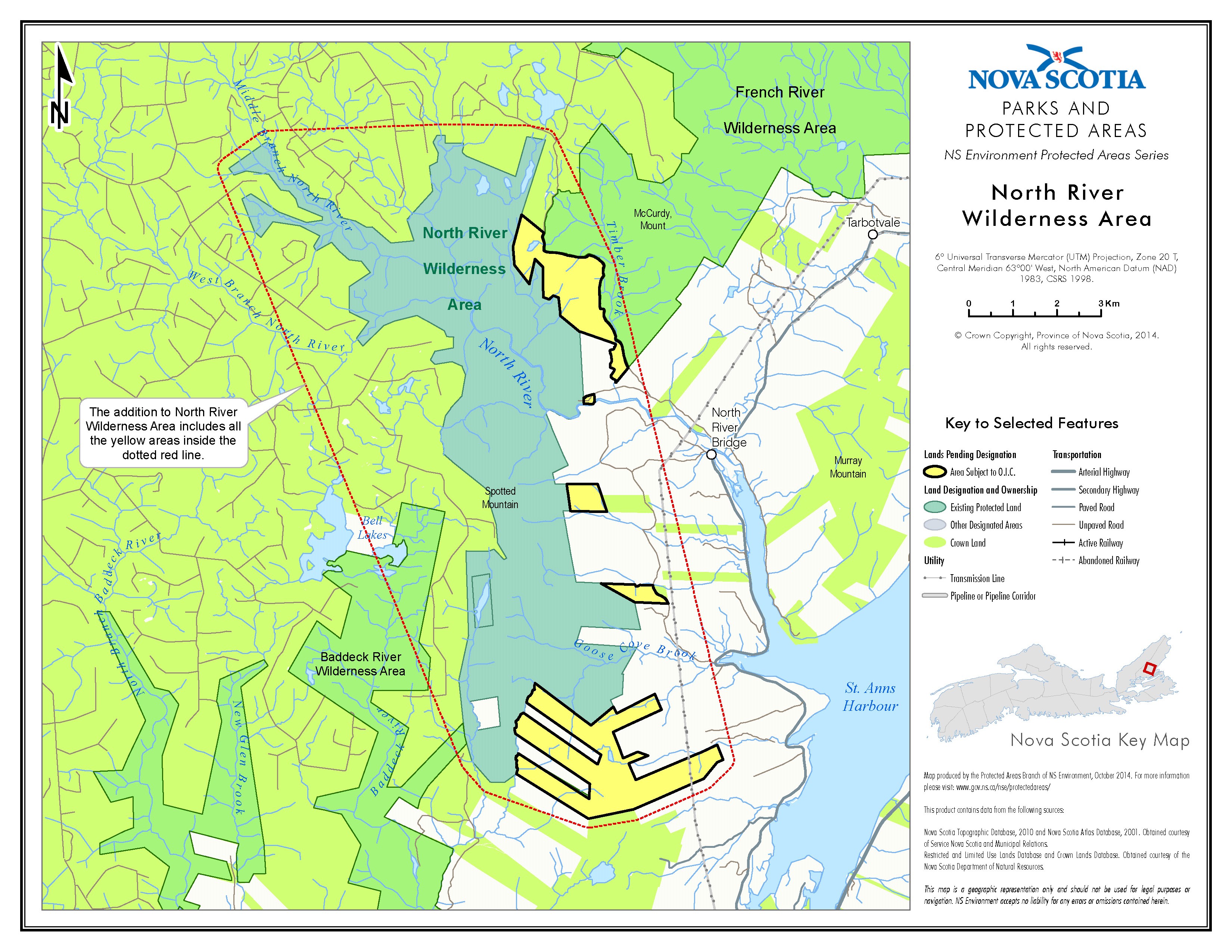 Map of North River Wilderness Area