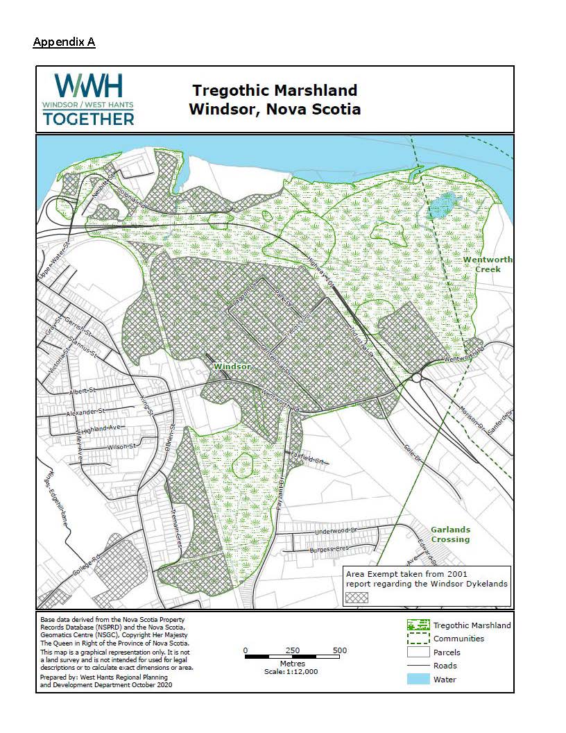 Graphic showing map of Tregothic Marsh Body