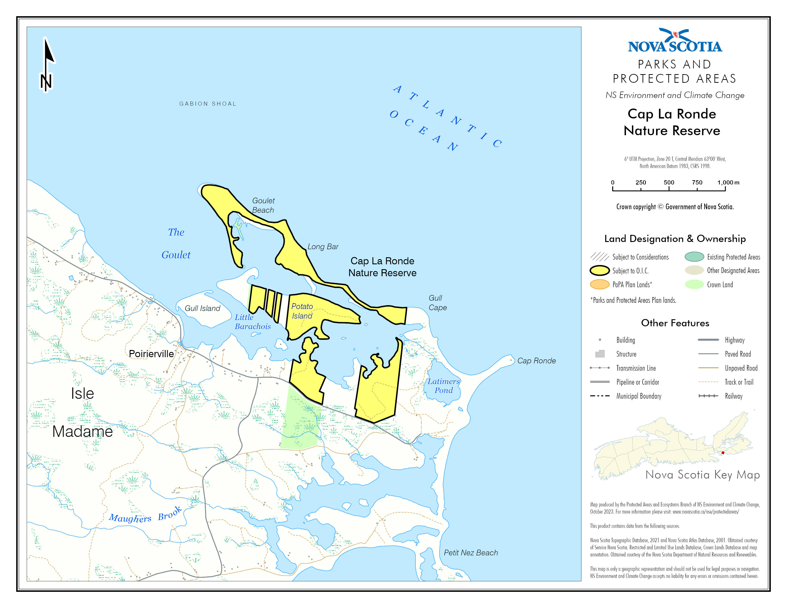 Map Showing Approximate Boundaries of
Cap La Ronde Nature Reserve