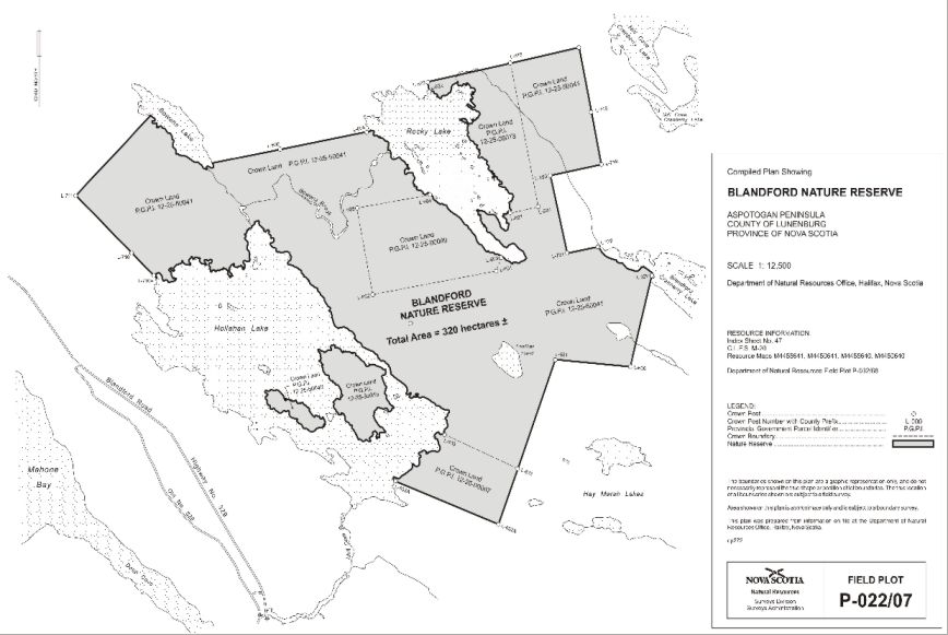 Map of Blandford Nature Reserve