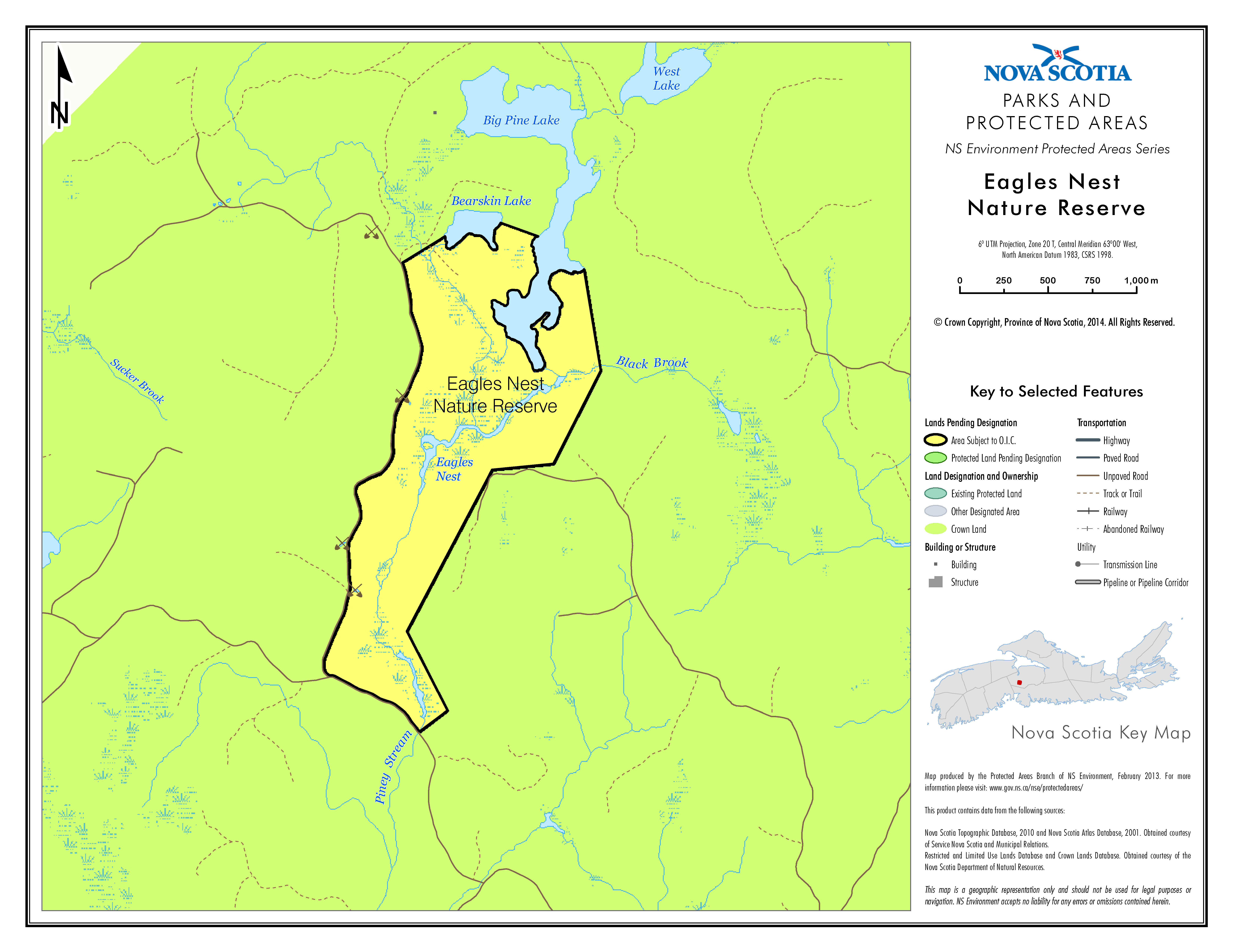 Map of Eagles Nest Nature Reserve