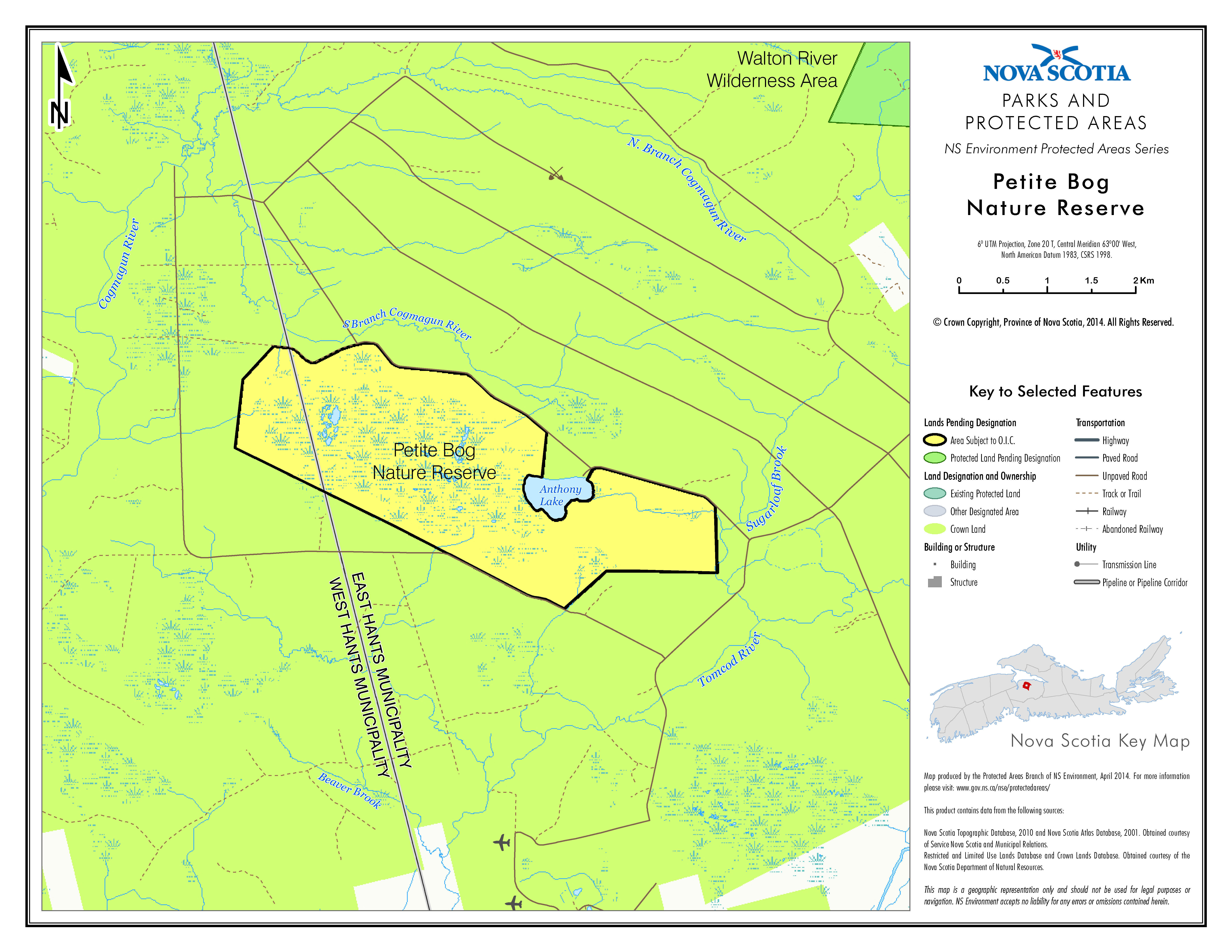 Map of Petite Bog Nature Reserve