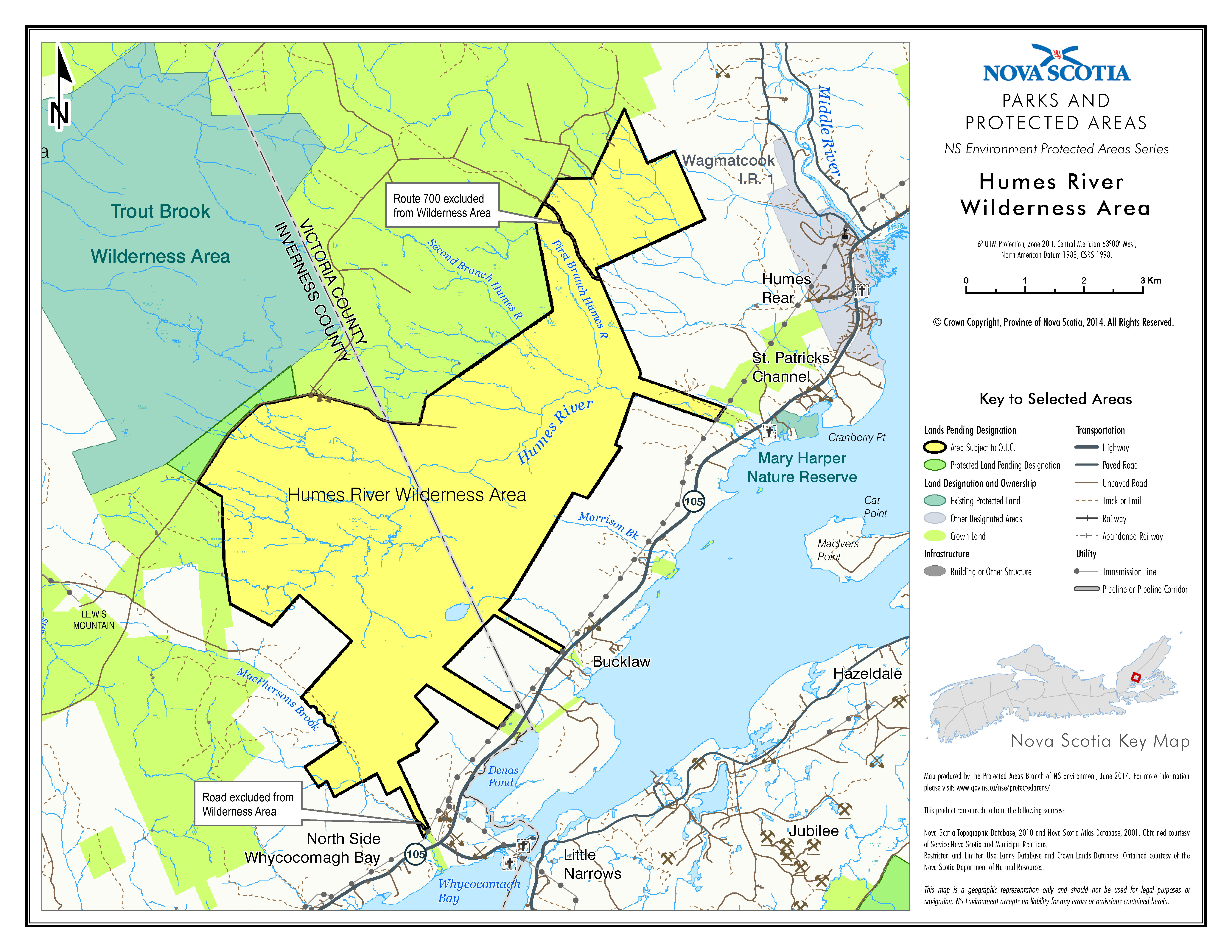 Map of Humes River Wilderness Area