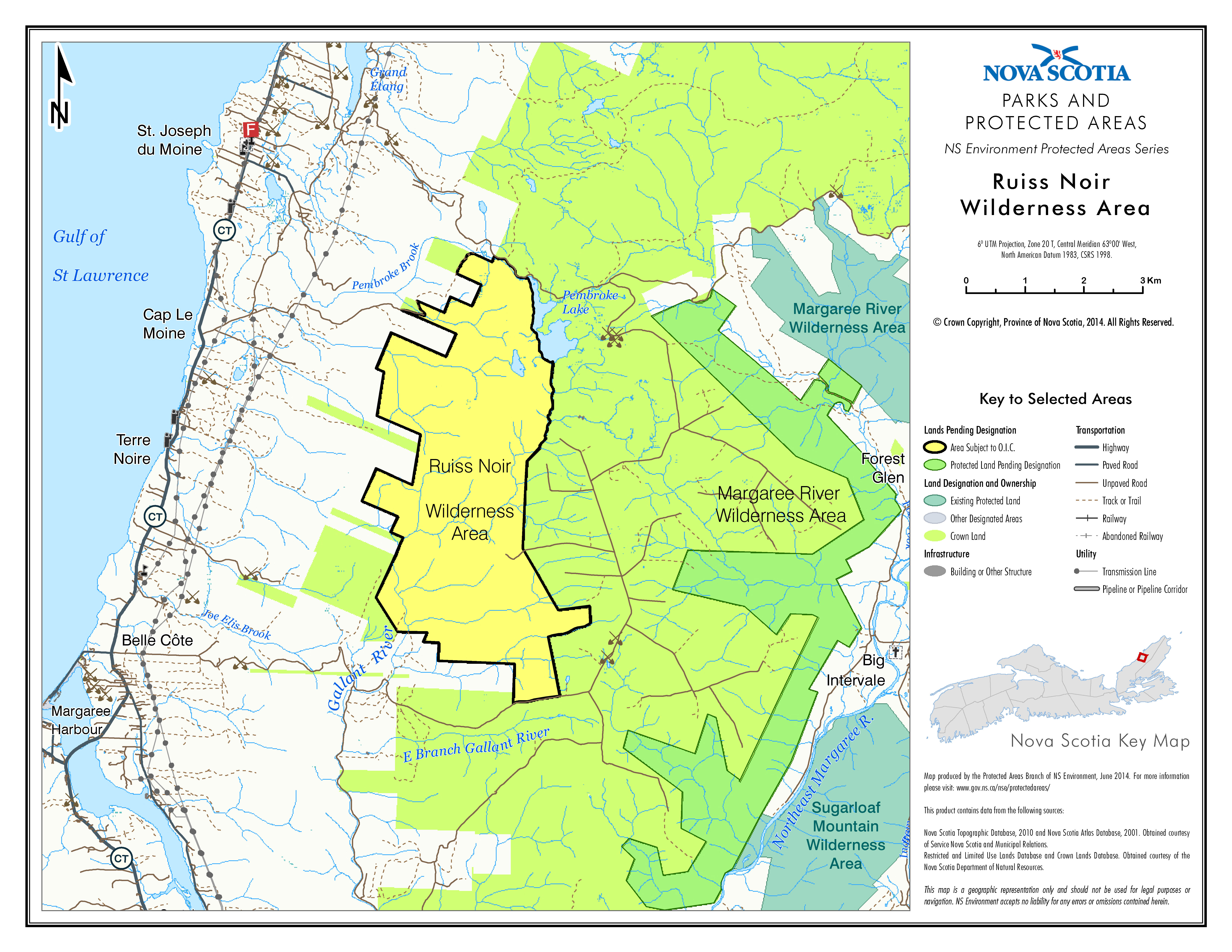 Map of Ruiss Noir Wilderness Area