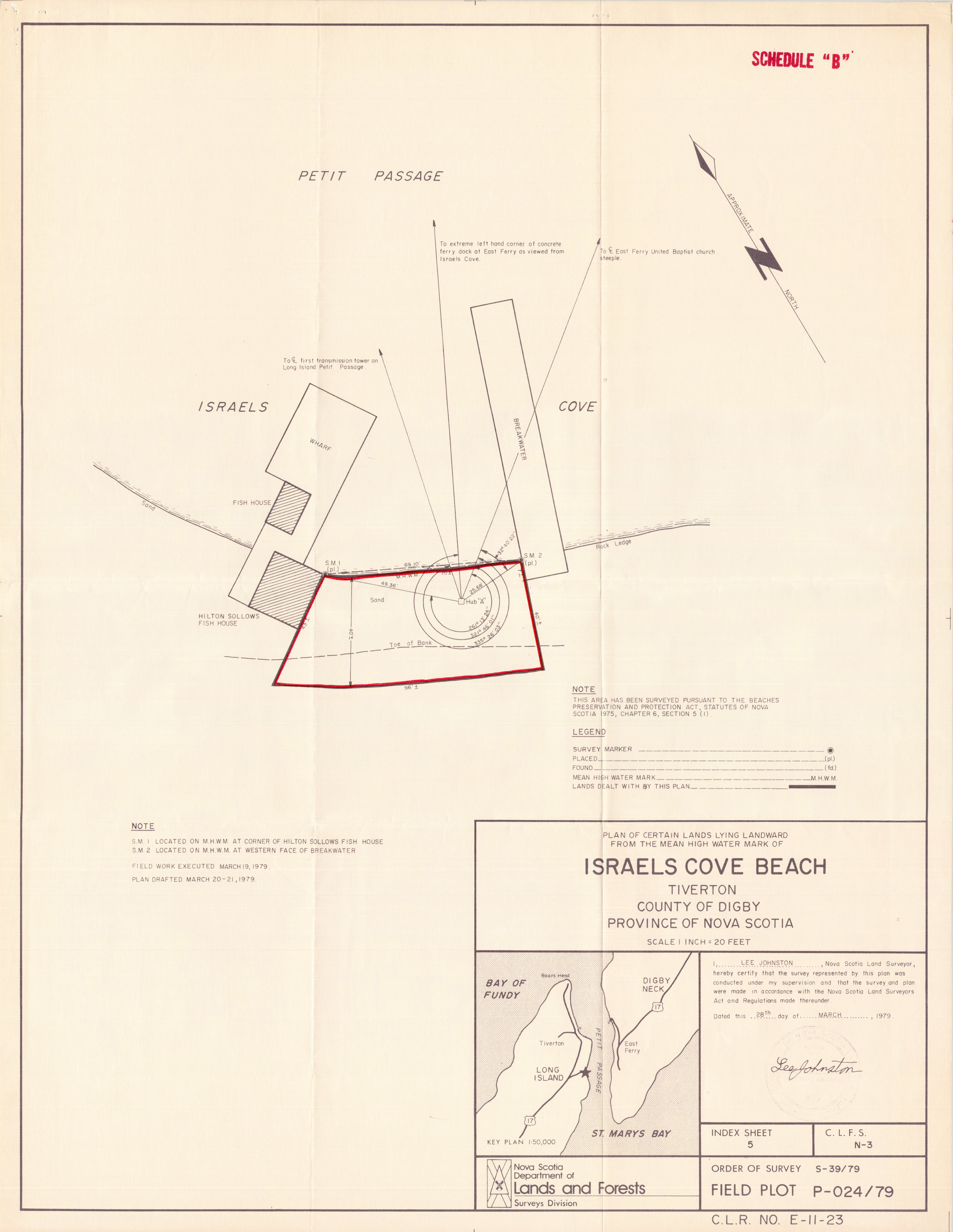 Graphic showing map of Israels Cove Beach