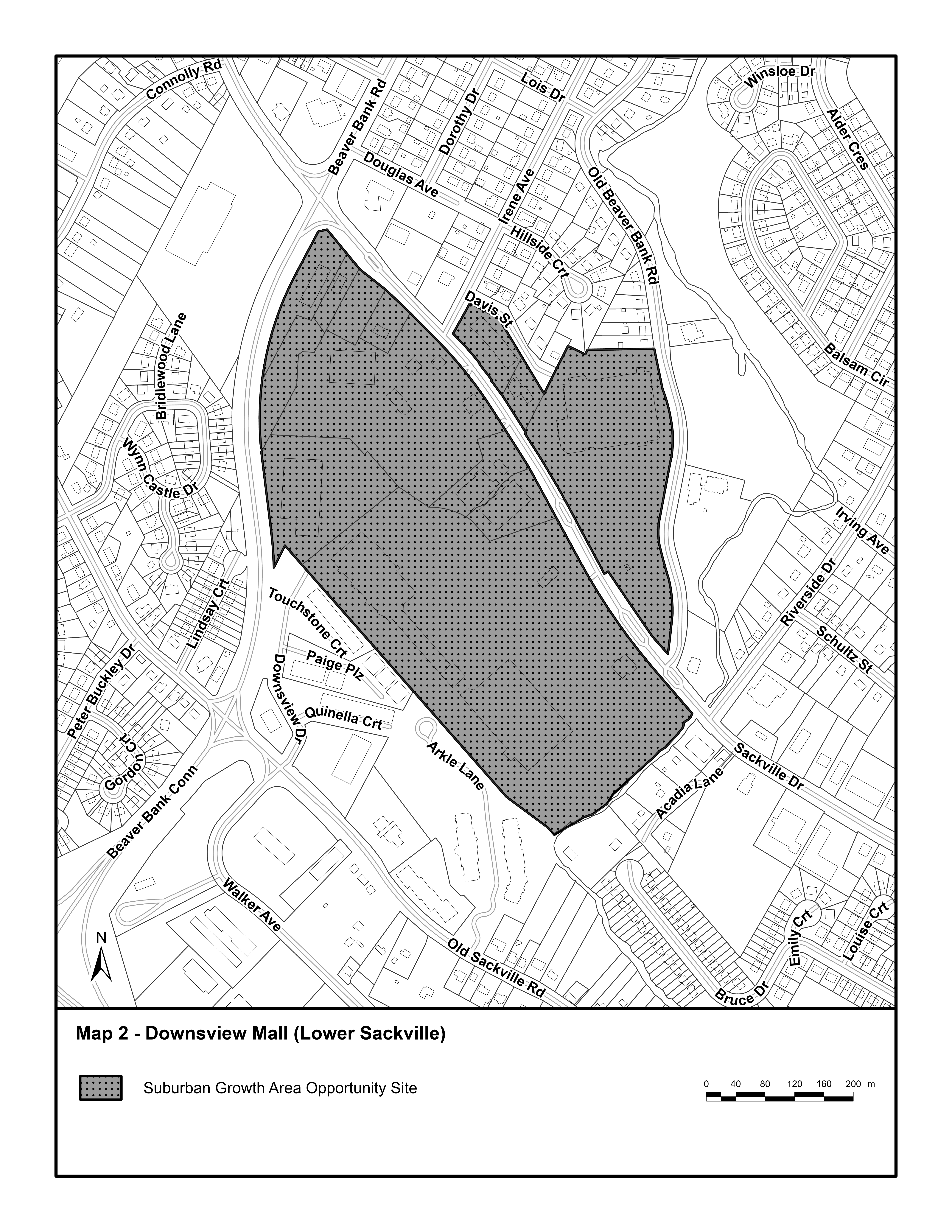 Graphic showing Map 2 - Downsview Mall (Lower Sackville)