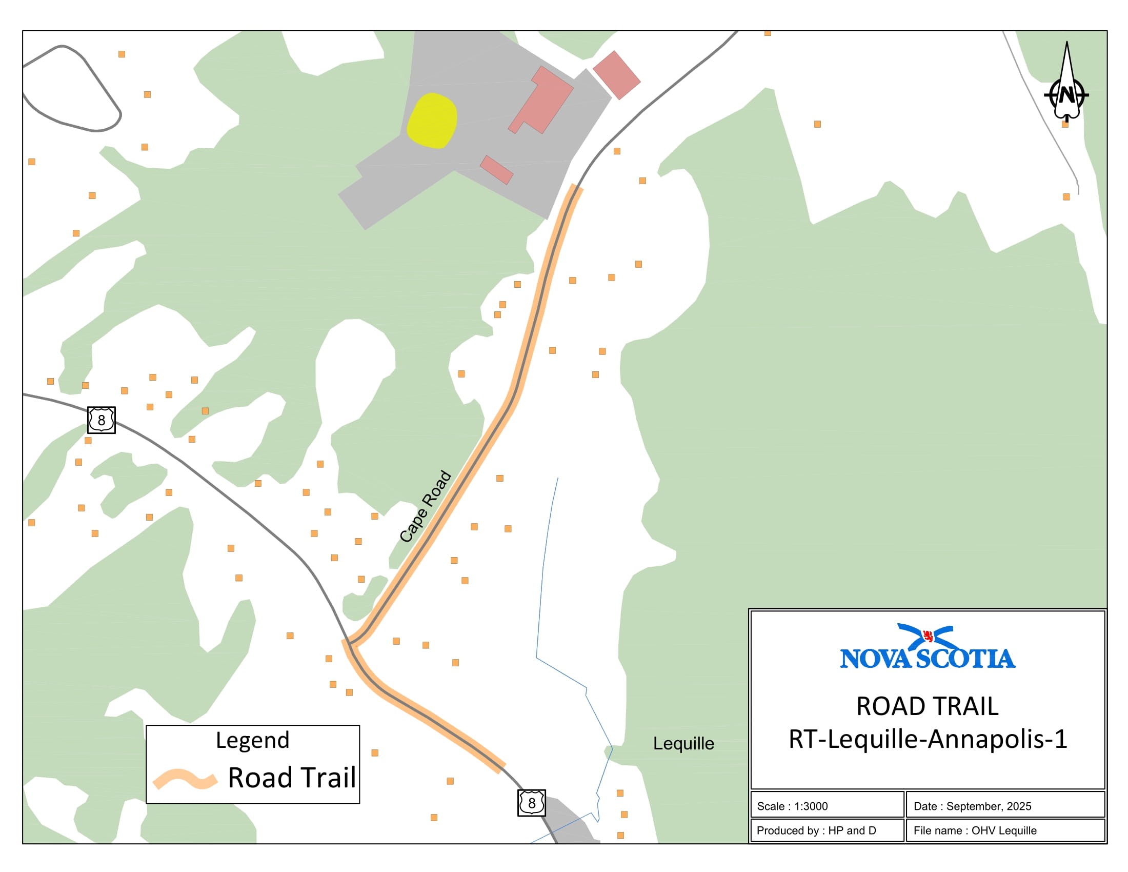 Graphic showing map of Lequille, Annapolis County