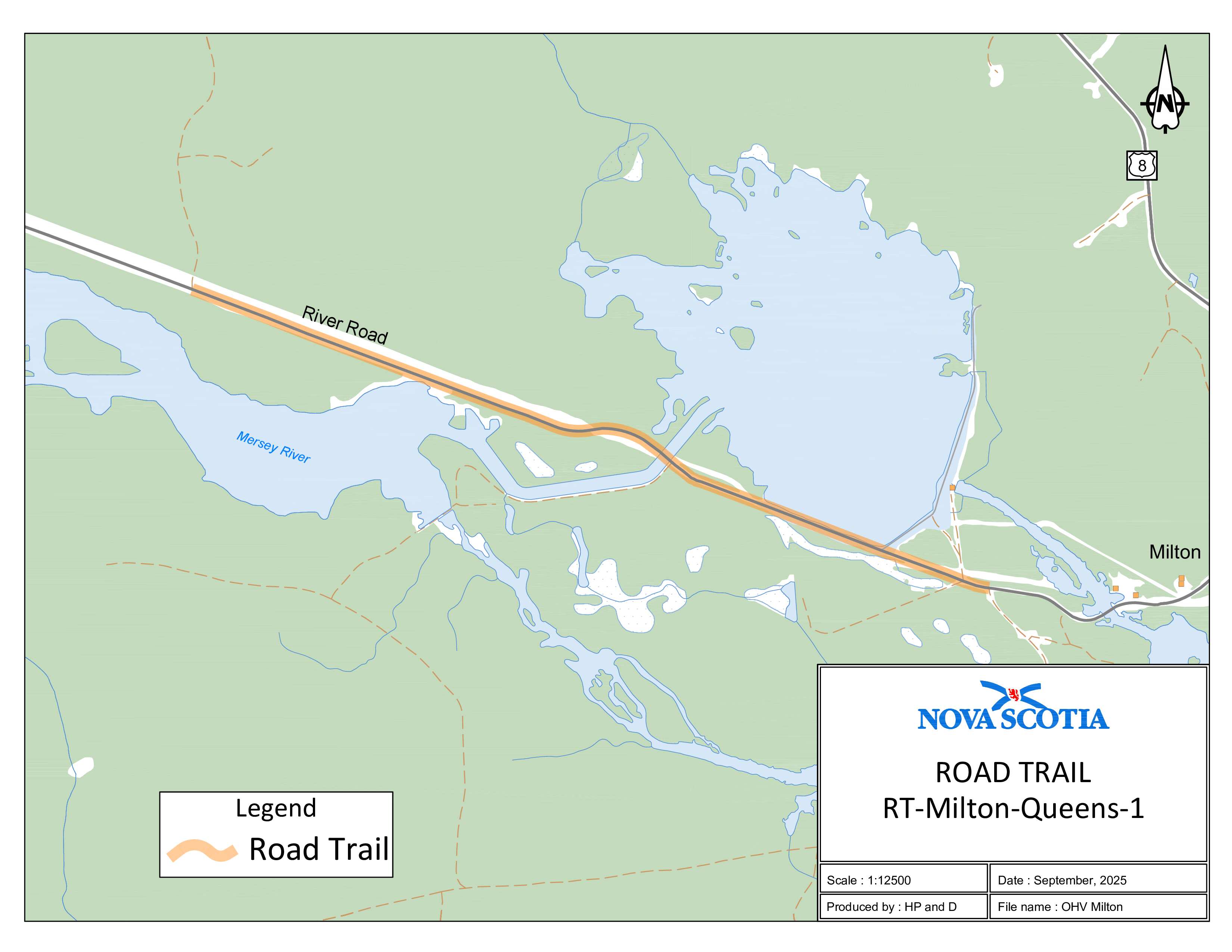 Graphic showing map of Milton, Queens County