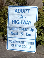 Adopt-A-Highway sign