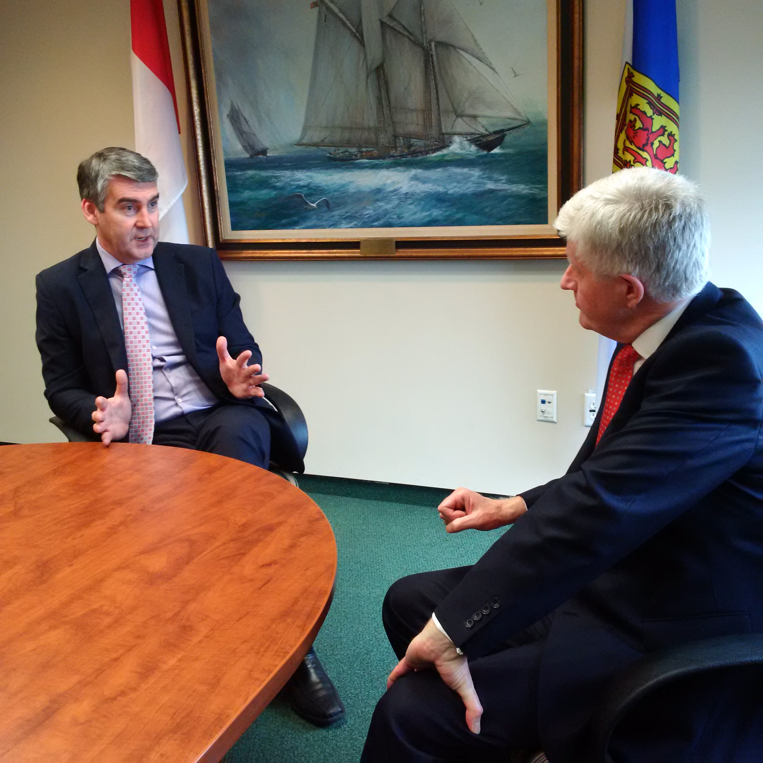On November 17th, Premier McNeil met with His Excellency Howard Drake, British High Commissioner to Canada