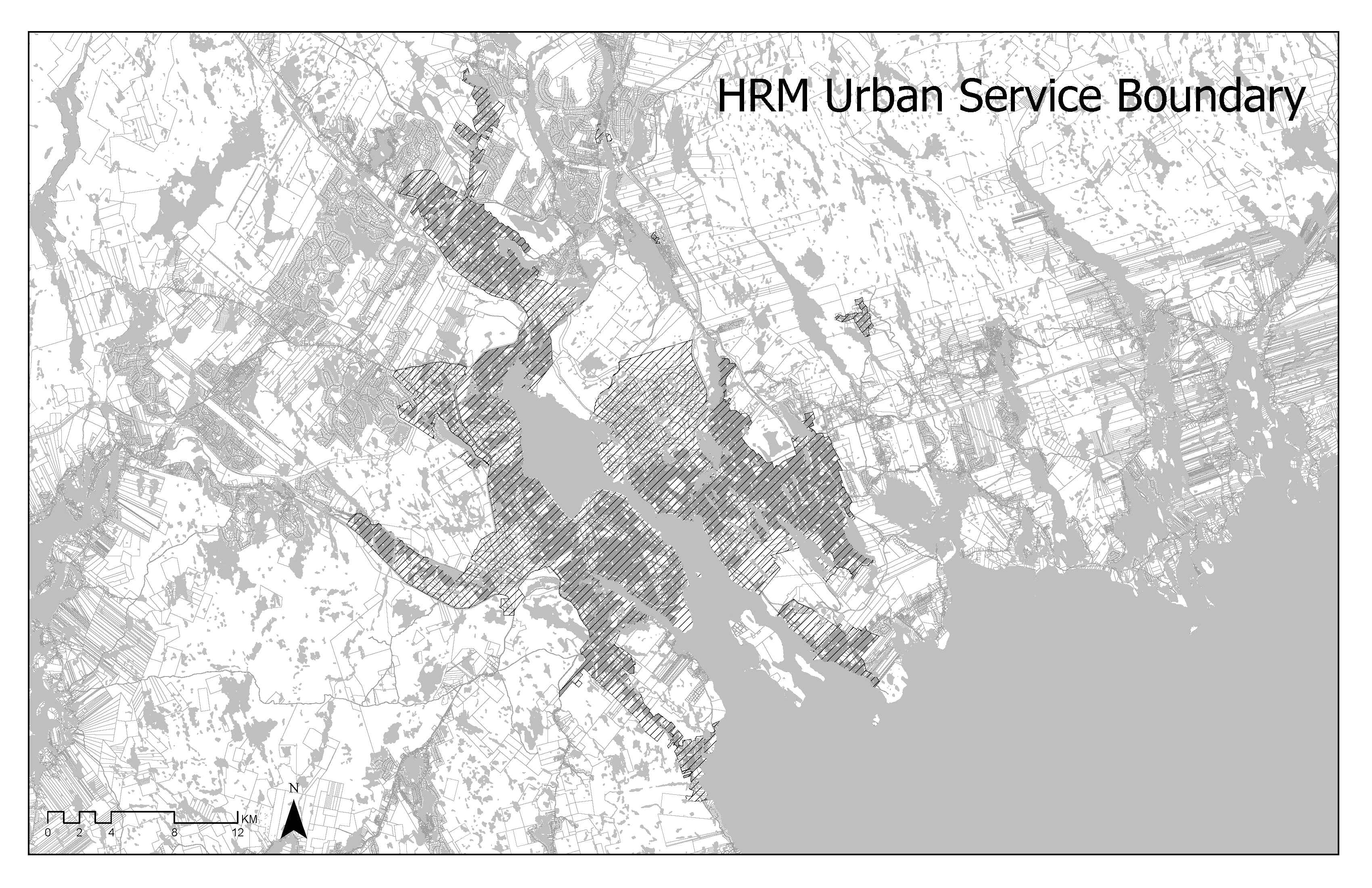 Graphic showing map of HRM Urban Service Area