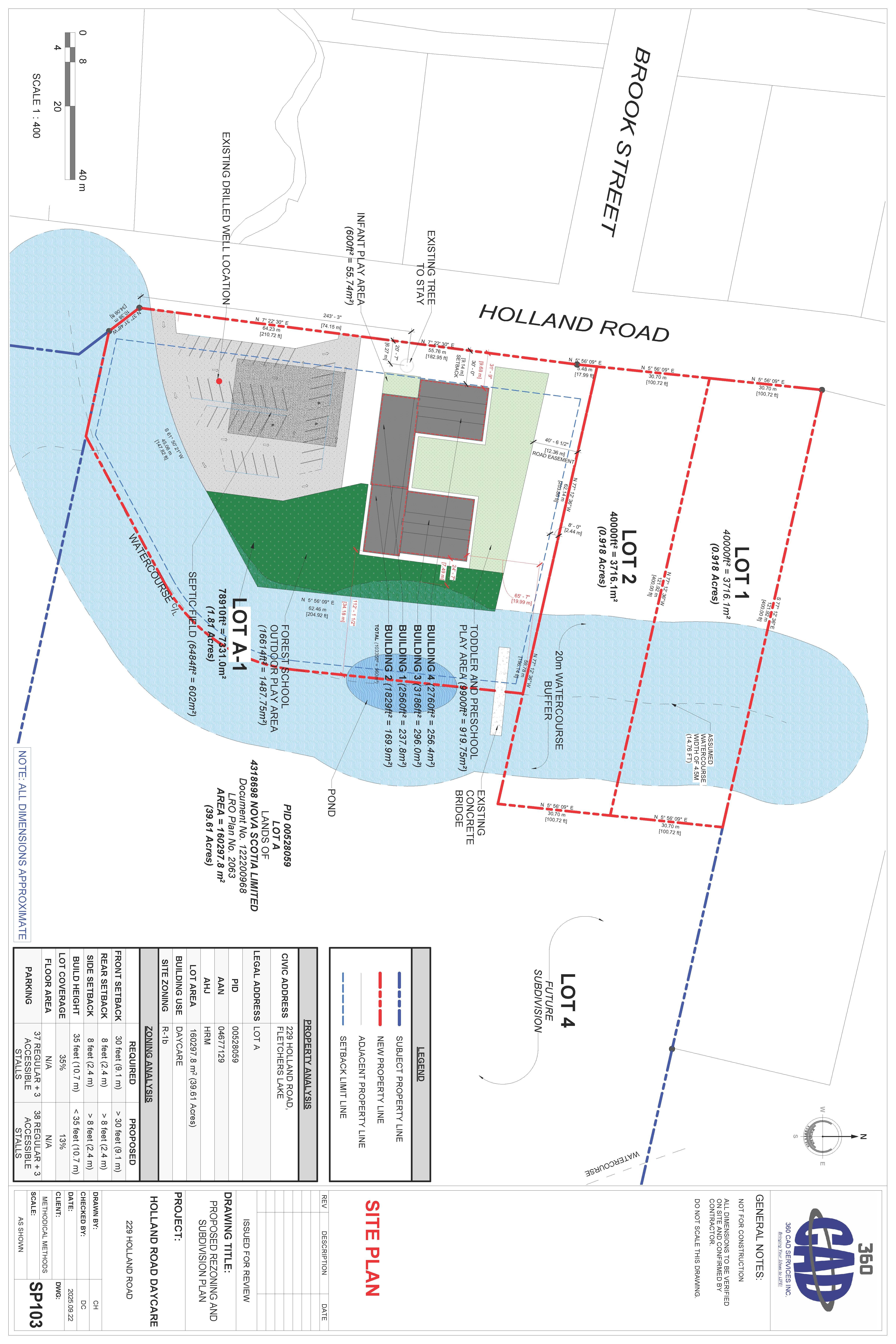 Graphic showing map of Fall River Childcare Facility Area site plan