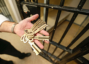 As an older facility, the Antigonish Correctional Facility still had old-fashion jail bars.