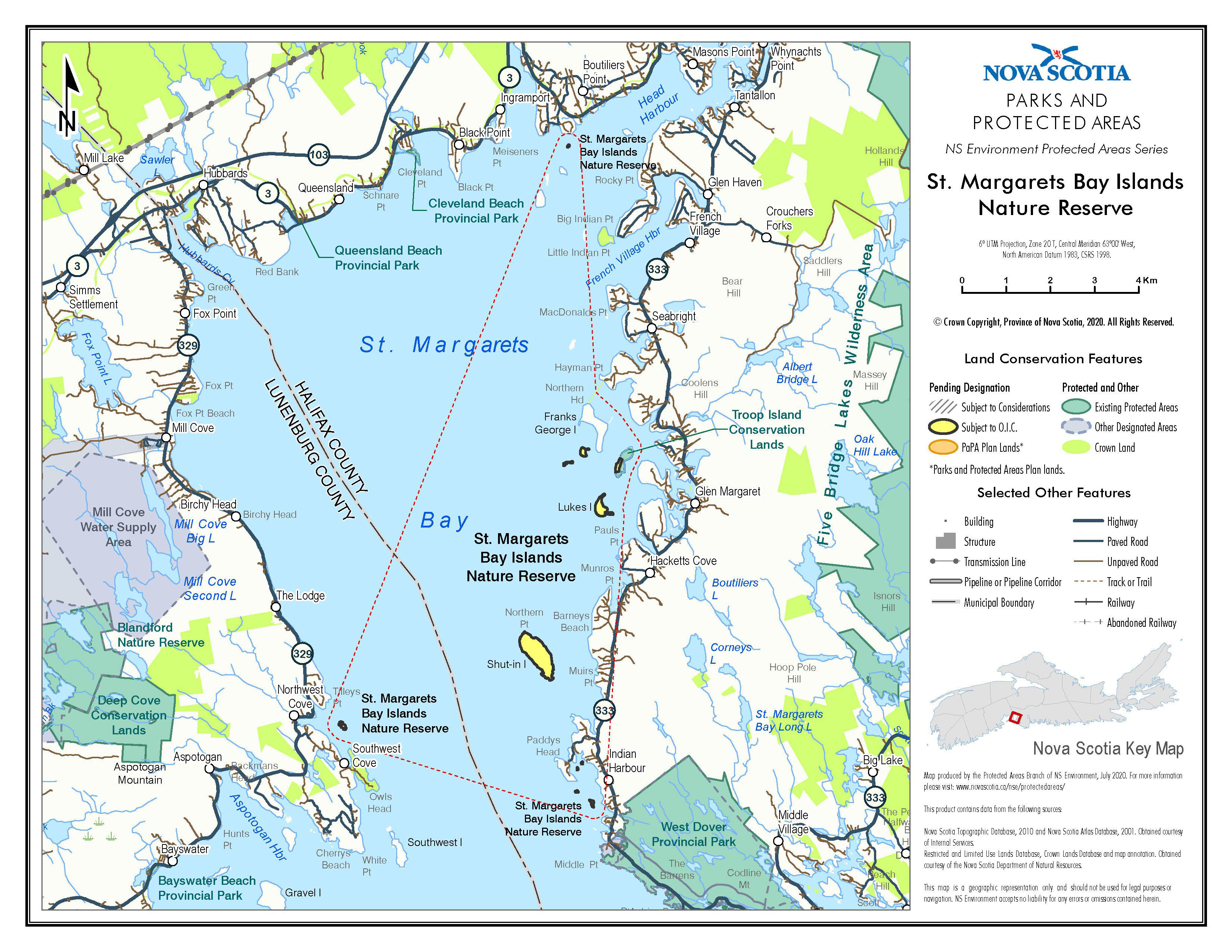 Appendix B - Map of St. Margarets Bay Islands Nature Reserve (N.S. Reg. 156/2020)