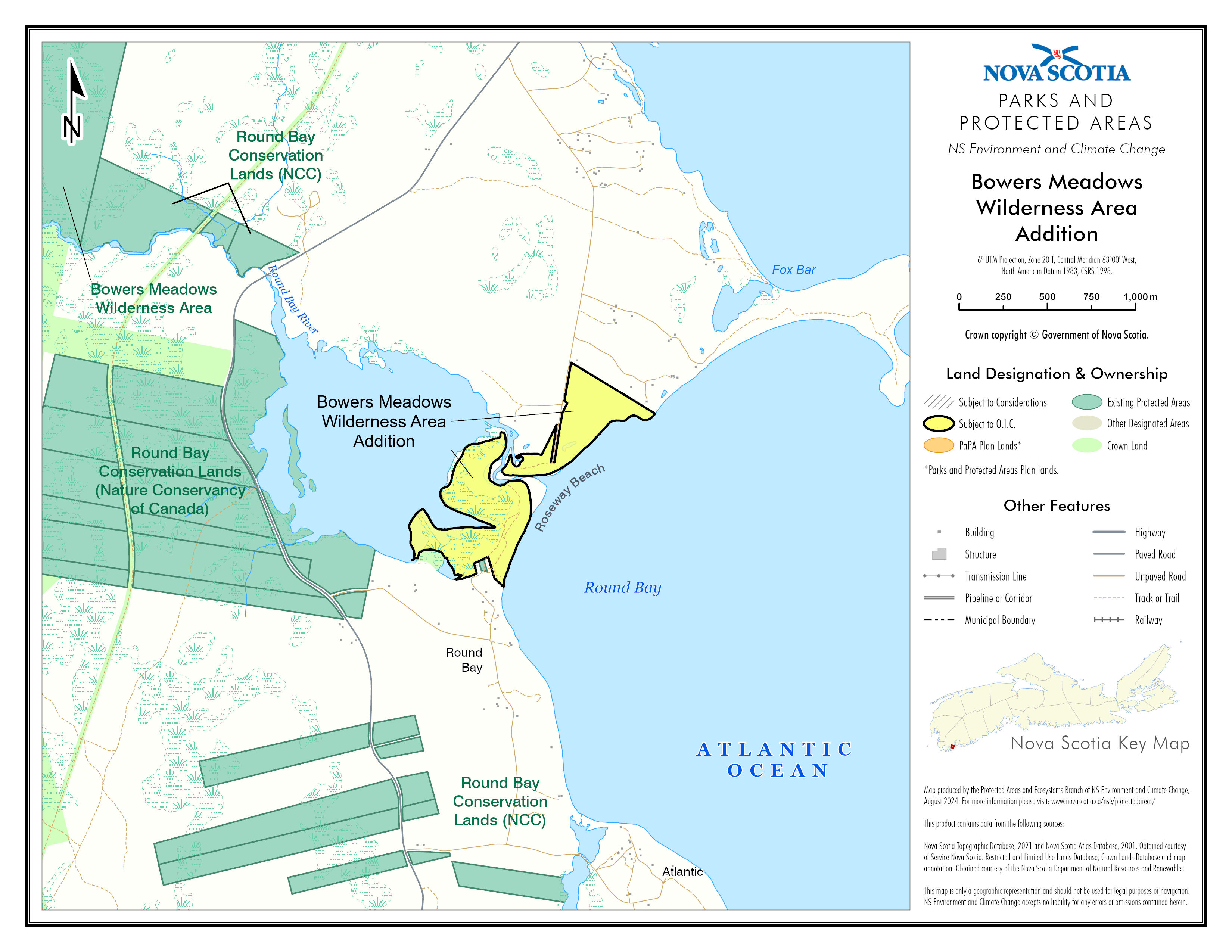 Graphic showing map of addition to Bowers Meadows Wilderness Area