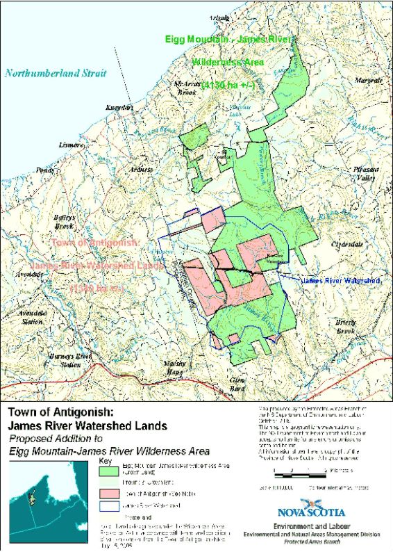 Map of December 2005 addition to Eigg Mountain Wilderness Area