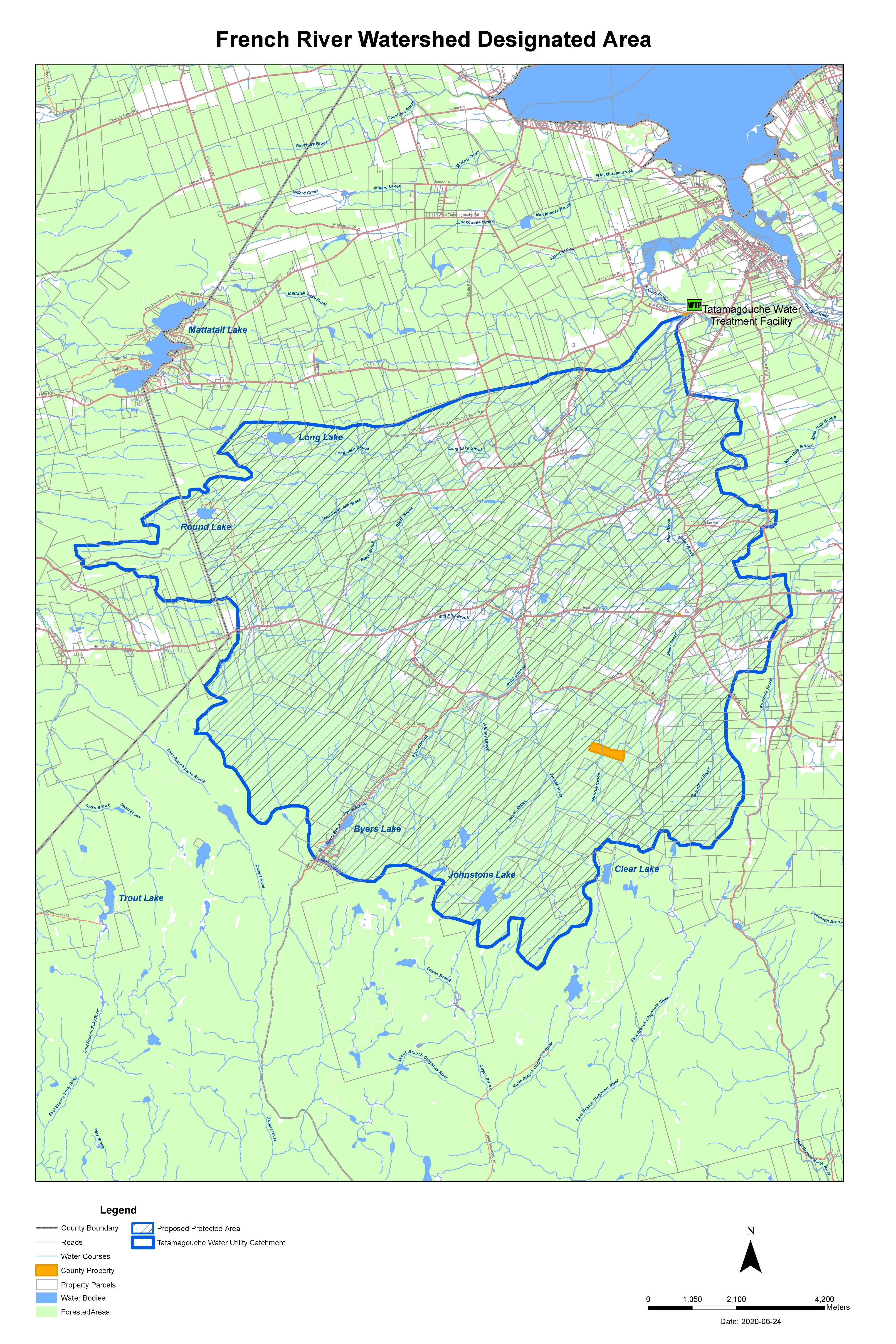 Schedule A - Map of French River Watershed Protected Water Area
