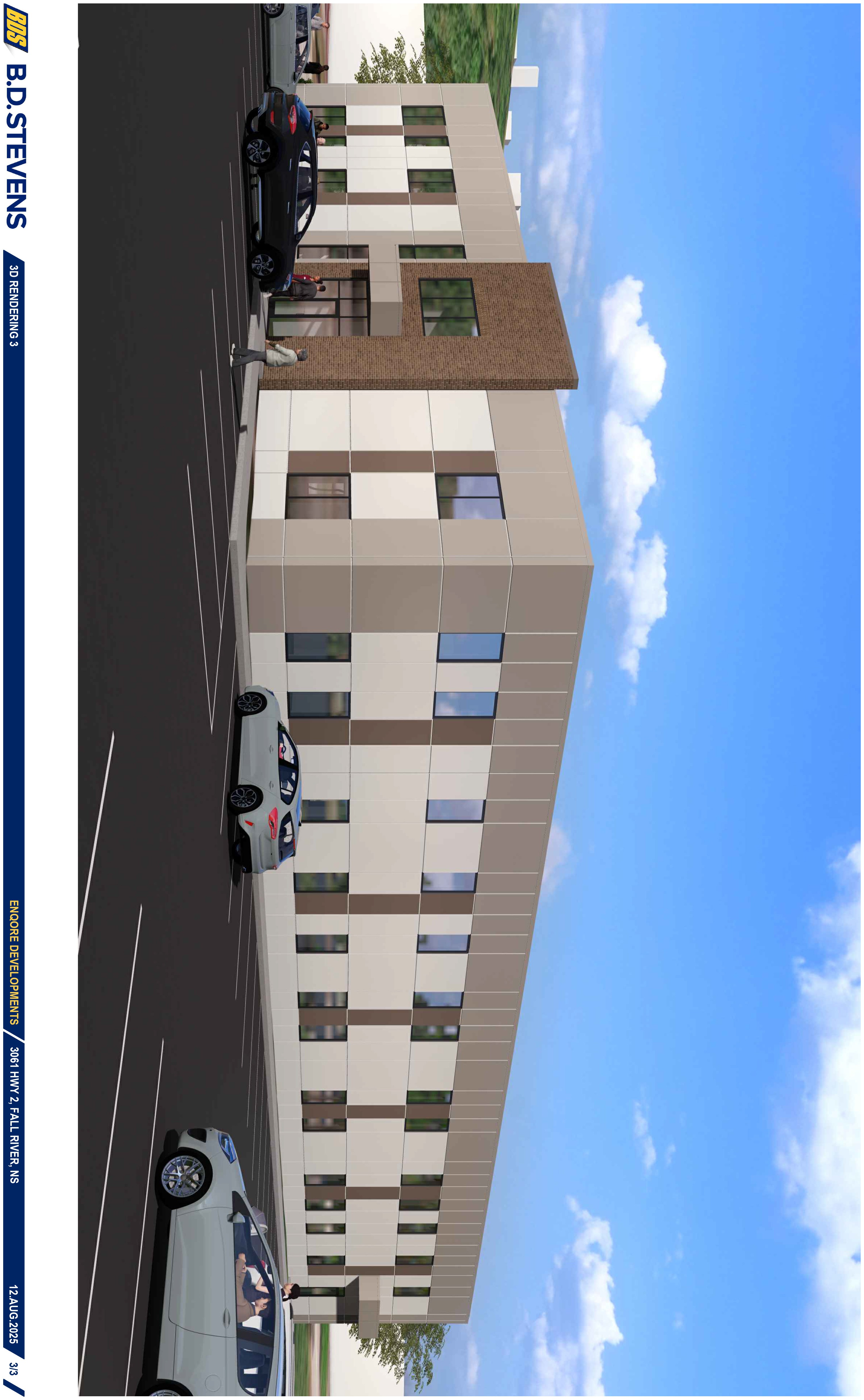 Graphic showing third 3D rendering of designated Fall River Healthcare Facility