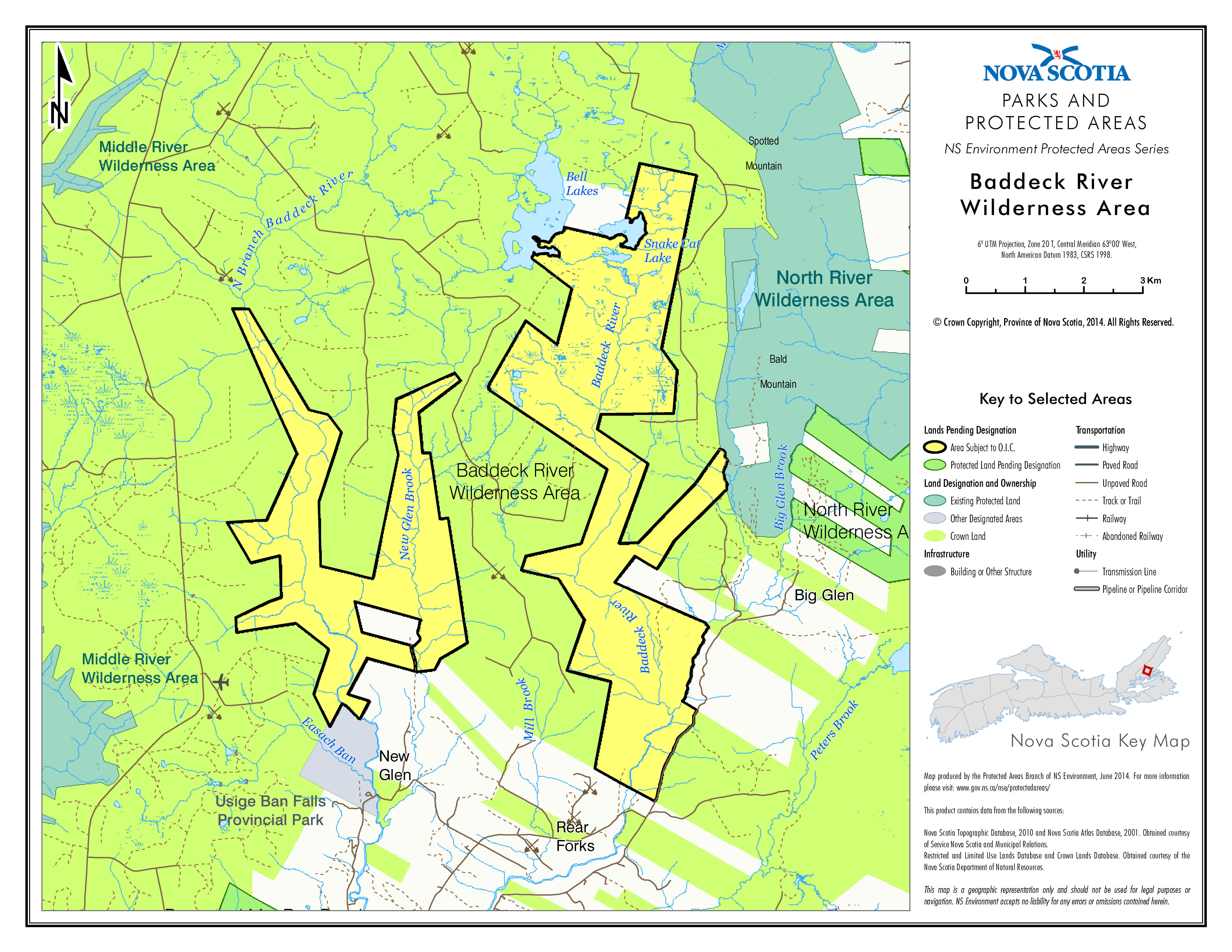 Map of Baddeck River Wilderness Area