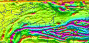 An image of a Mettallogenic map of Nova Scotia.