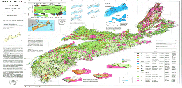 An image of a Surficial Geology map of Nova Scotia.