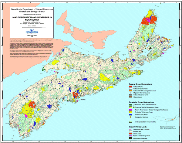 Map of Land Designation and Ownership in Nova Scotia | novascotia.ca